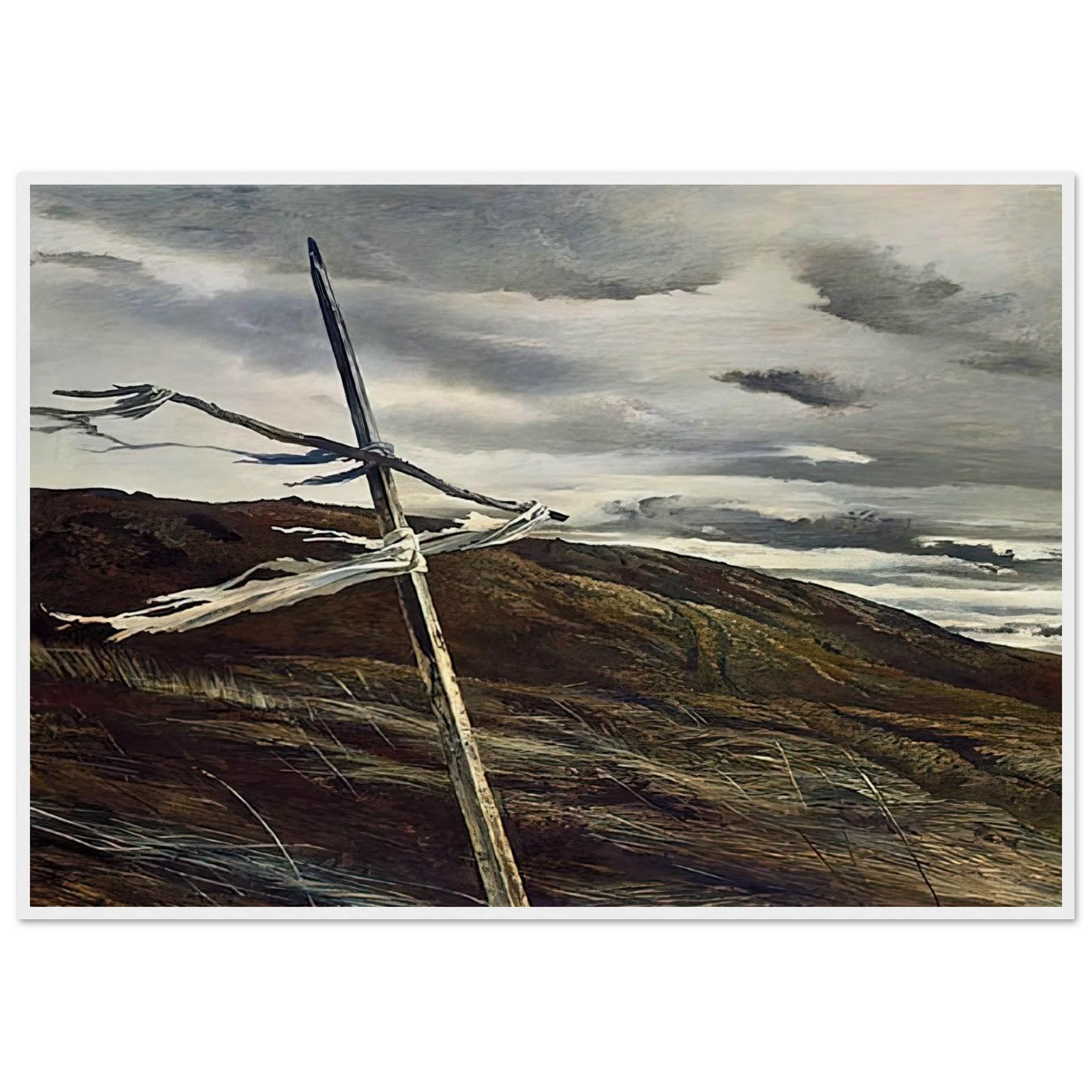 DODGES RIDGE 1947 Framed Poster | Andrew Wyeth Framed Prints Wall Art | Andrew Wyeth Prints