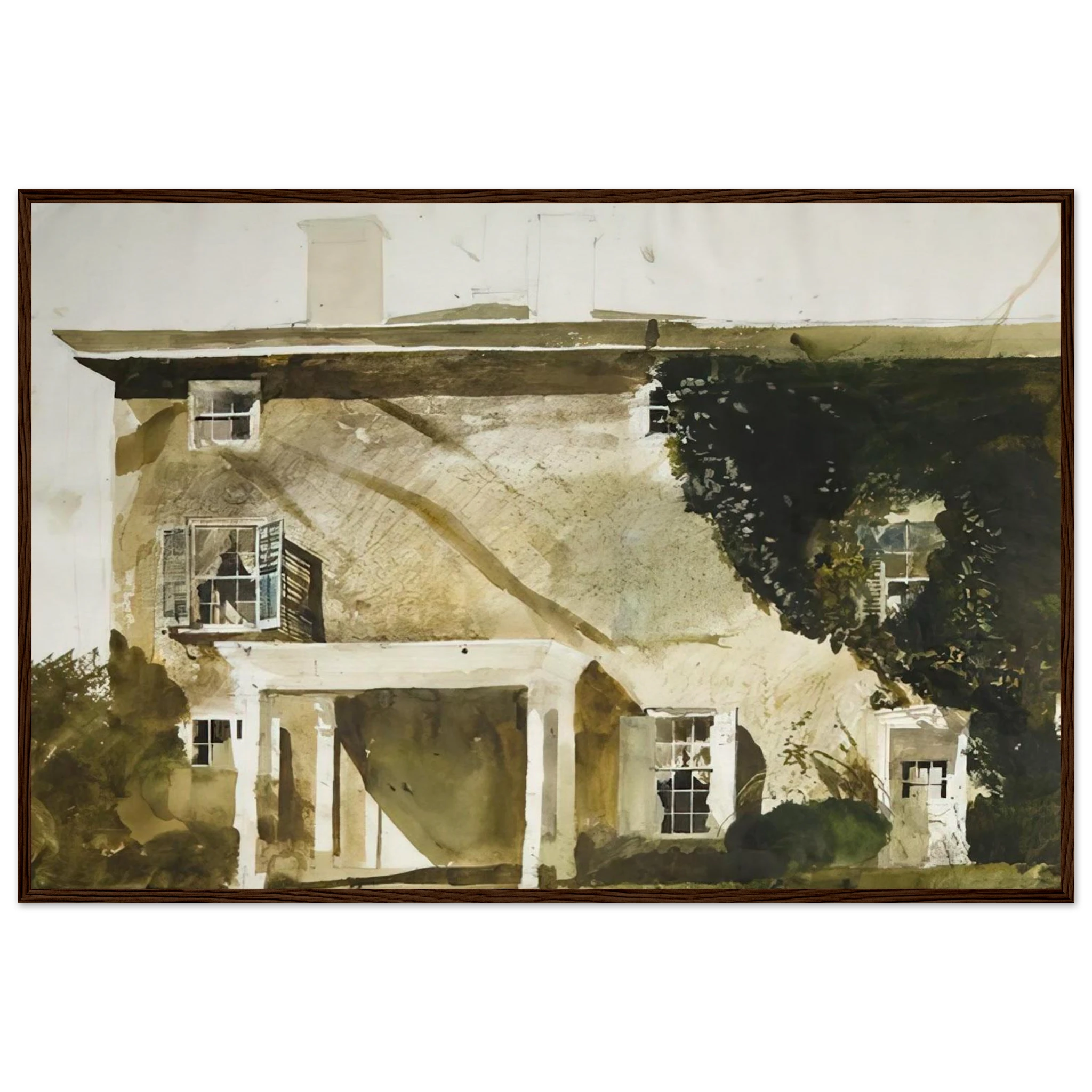 THE HATTON HOUSE 1967 Framed Poster | Andrew Wyeth Framed Prints Wall Art | Andrew Wyeth Prints