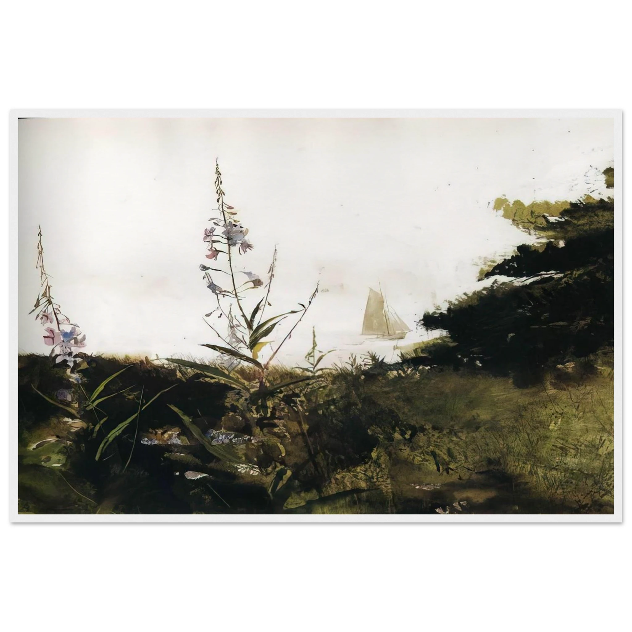 UNDER SAIL Framed Poster | Andrew Wyeth Framed Prints Wall Art | Andrew Wyeth Prints