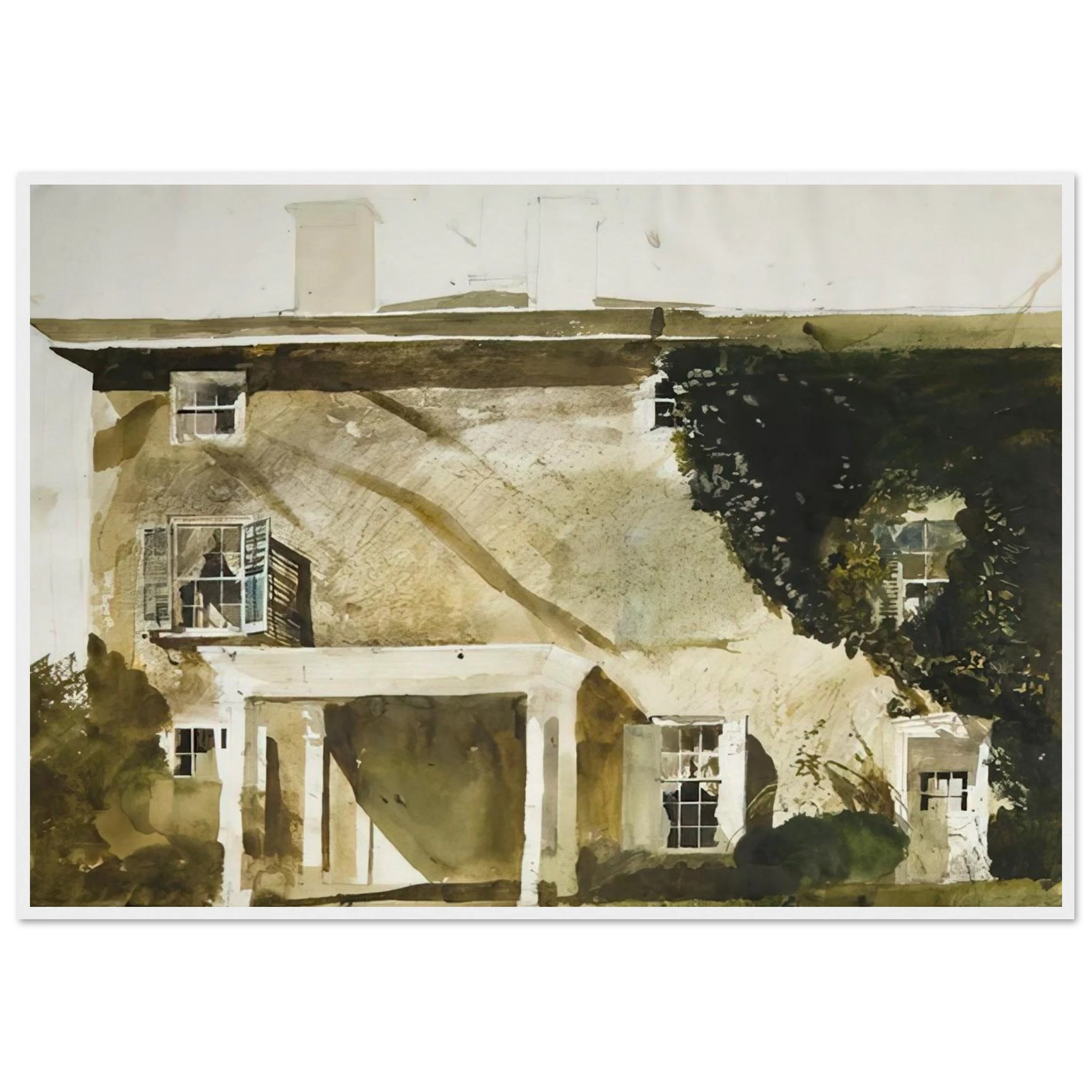 THE HATTON HOUSE 1967 Framed Poster | Andrew Wyeth Framed Prints Wall Art | Andrew Wyeth Prints