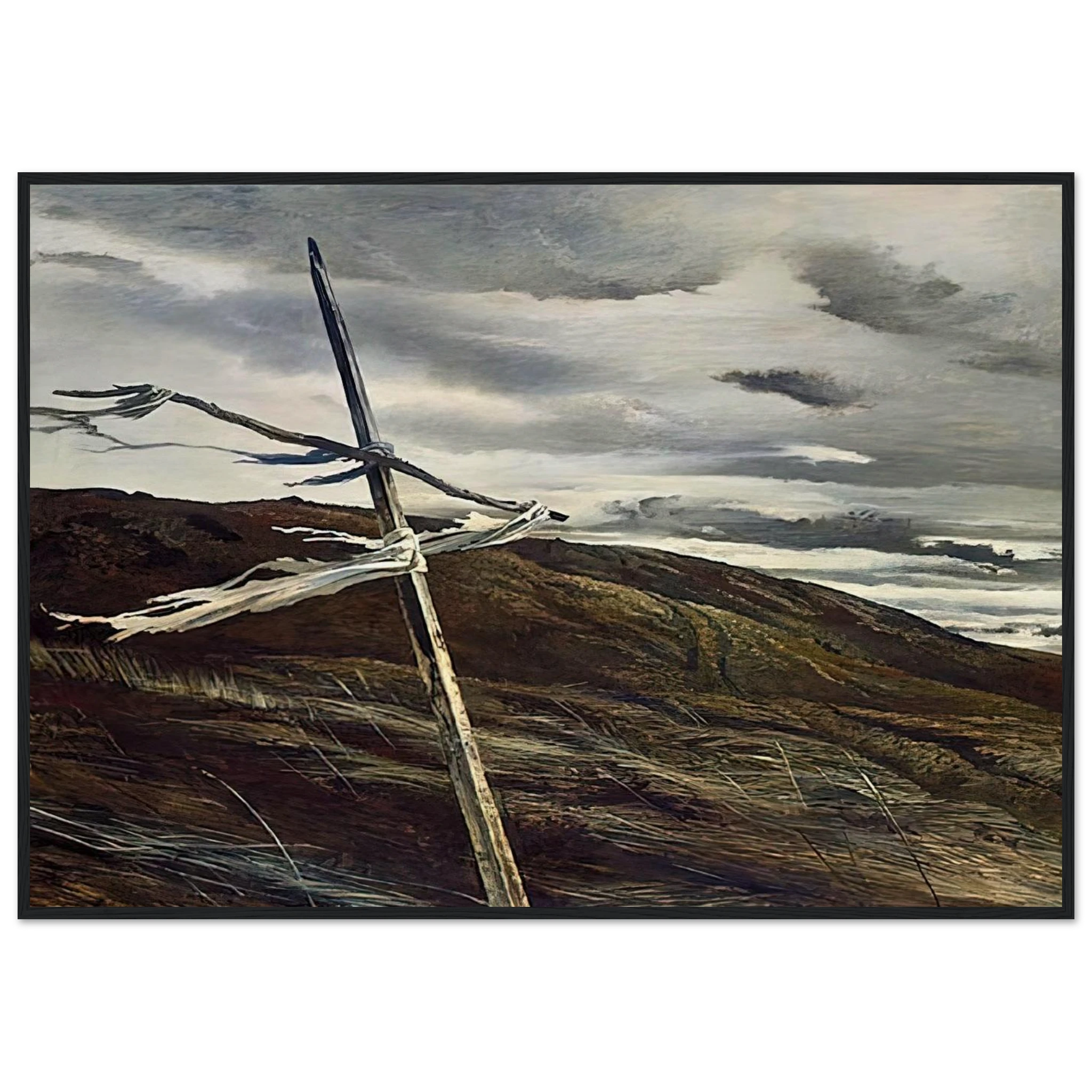 DODGES RIDGE 1947 Framed Poster | Andrew Wyeth Framed Prints Wall Art | Andrew Wyeth Prints