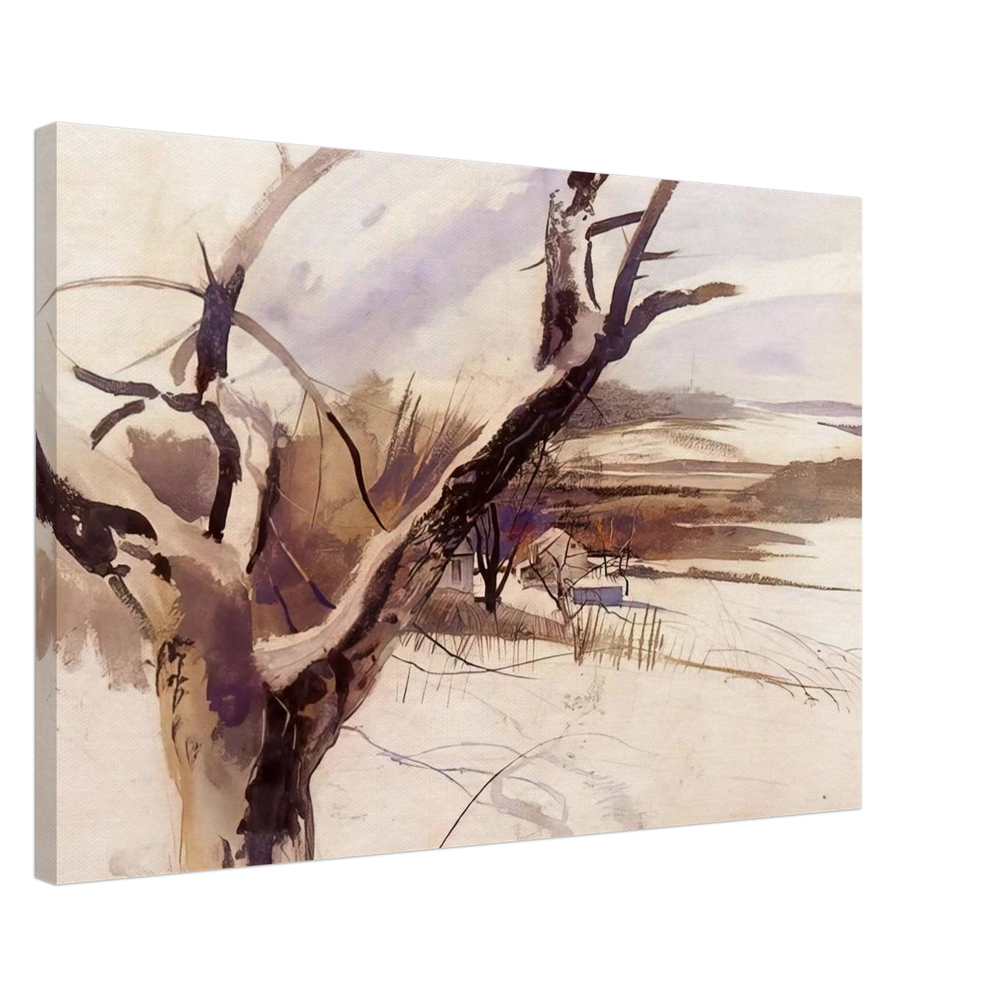 WINTER FARM SCENE Canvas | Andrew Wyeth Canvas | Andrew Wyeth Prints