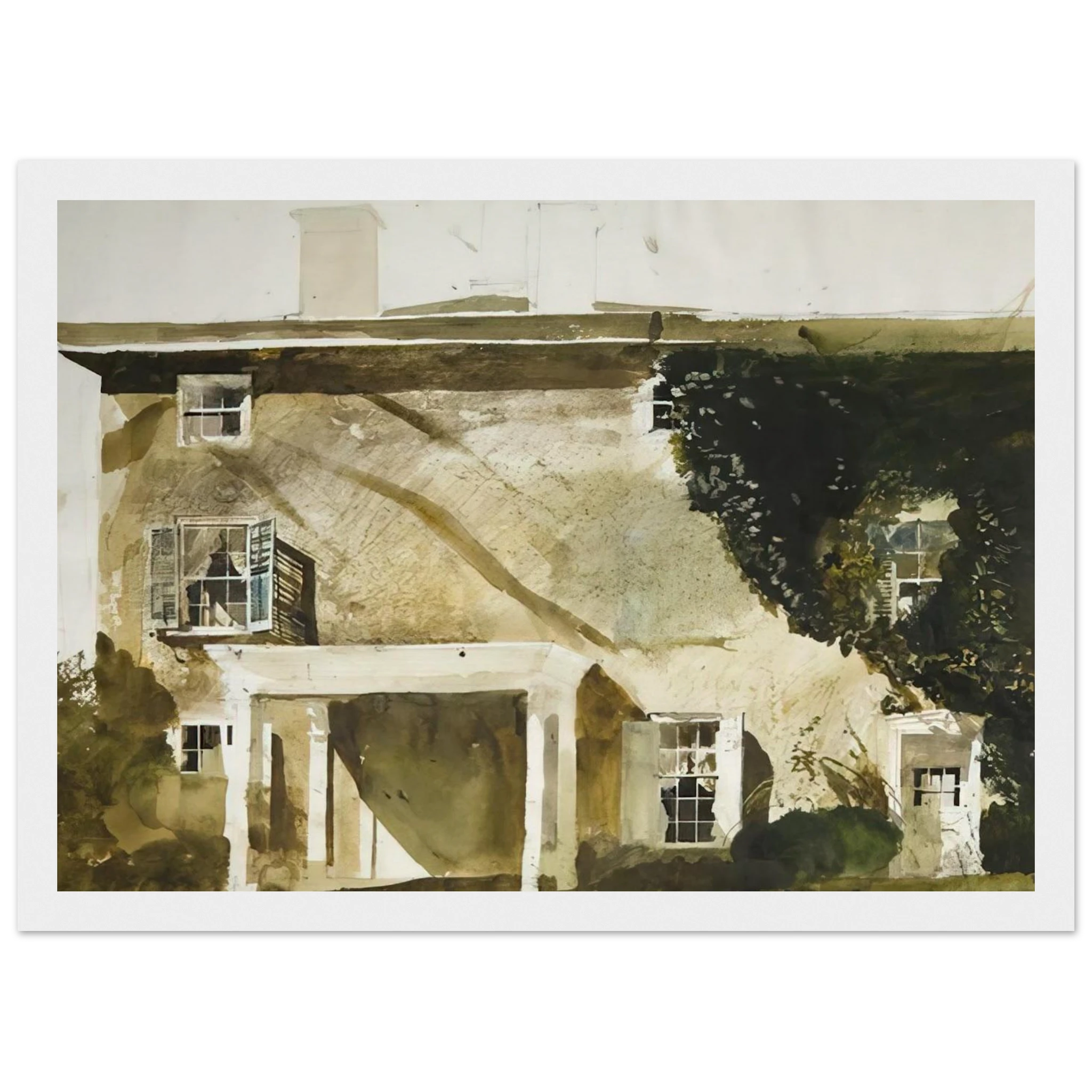 THE HATTON HOUSE 1967 Framed Poster | Andrew Wyeth Framed Prints Wall Art | Andrew Wyeth Prints