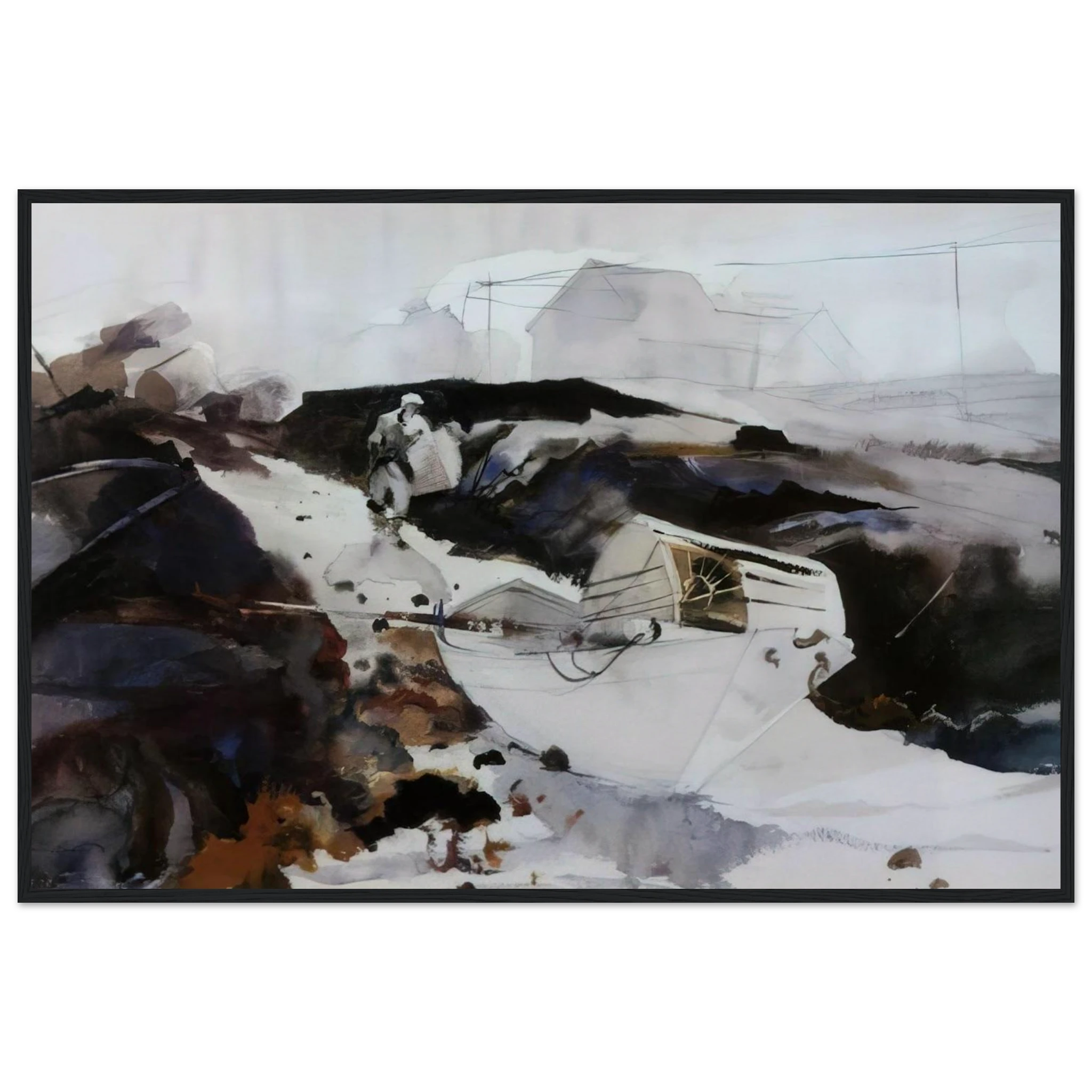 THE WHITE DORY 1941 Framed Poster | Andrew Wyeth Framed Prints Wall Art | Andrew Wyeth Prints