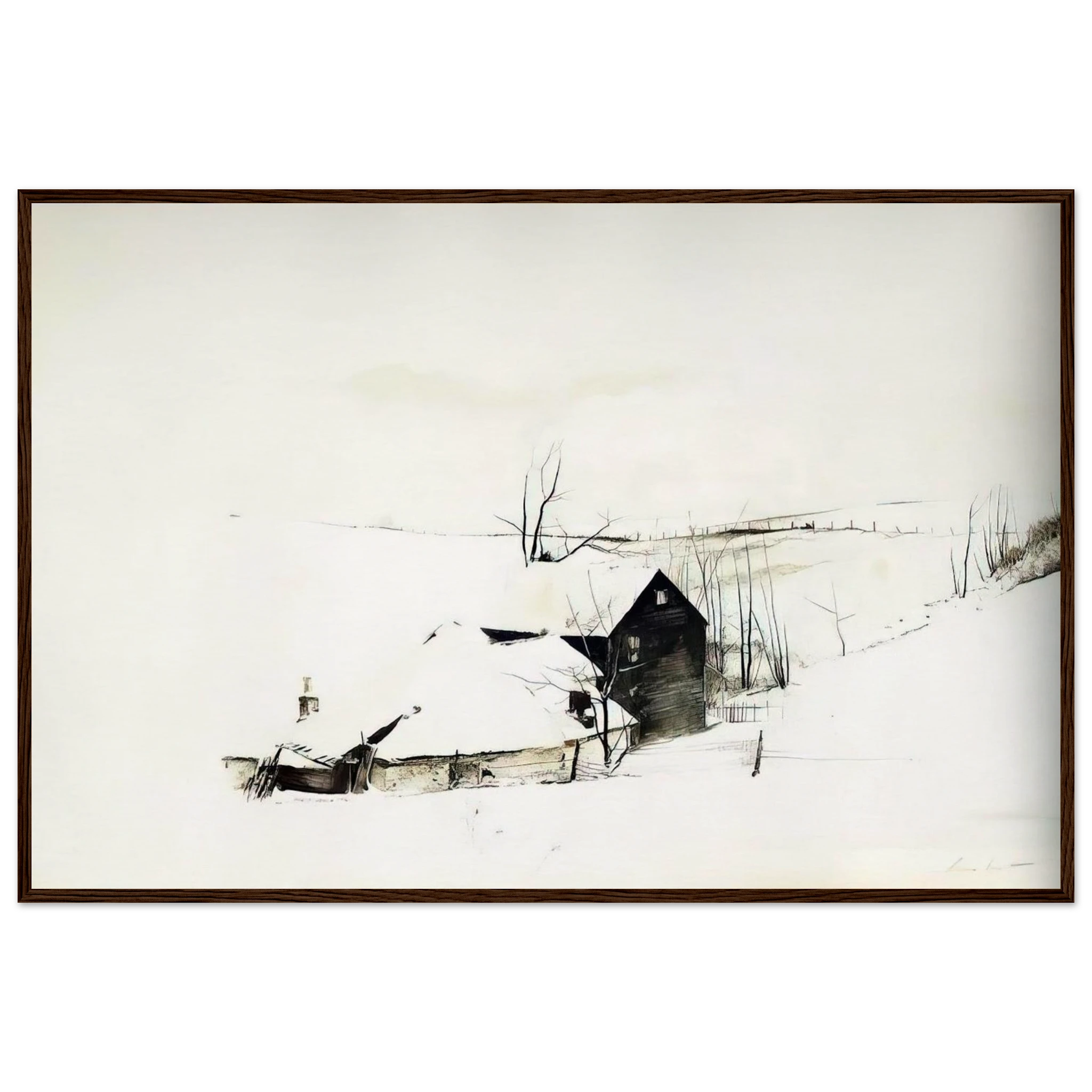 THE CORNER Framed Poster | Andrew Wyeth Framed Prints Wall Art | Andrew Wyeth Prints