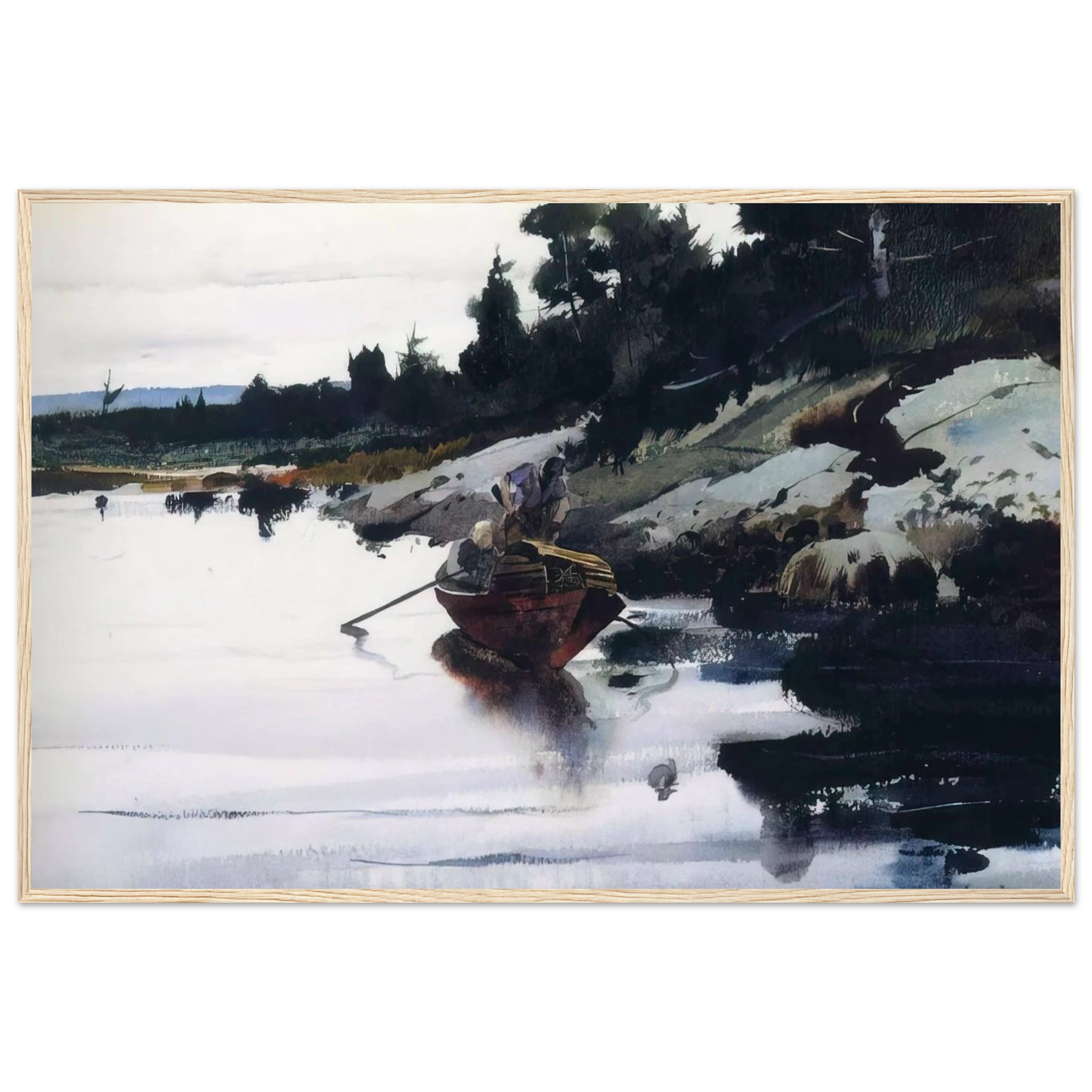 TURKEY COVE LEDGE Framed Poster | Andrew Wyeth Framed Prints Wall Art | Andrew Wyeth Prints