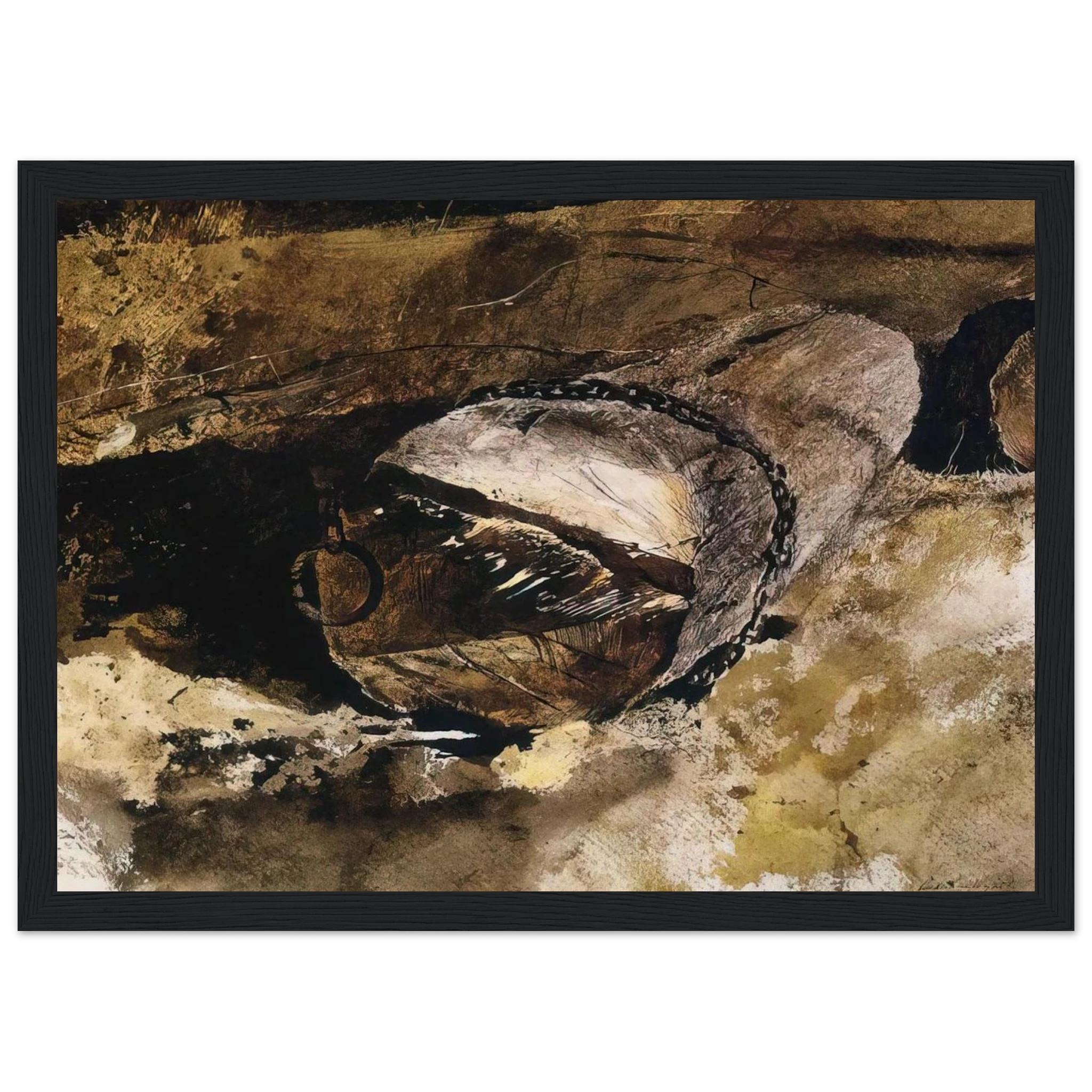 LOG CHAIN Framed Poster | Andrew Wyeth Framed Prints Wall Art | Andrew Wyeth Prints