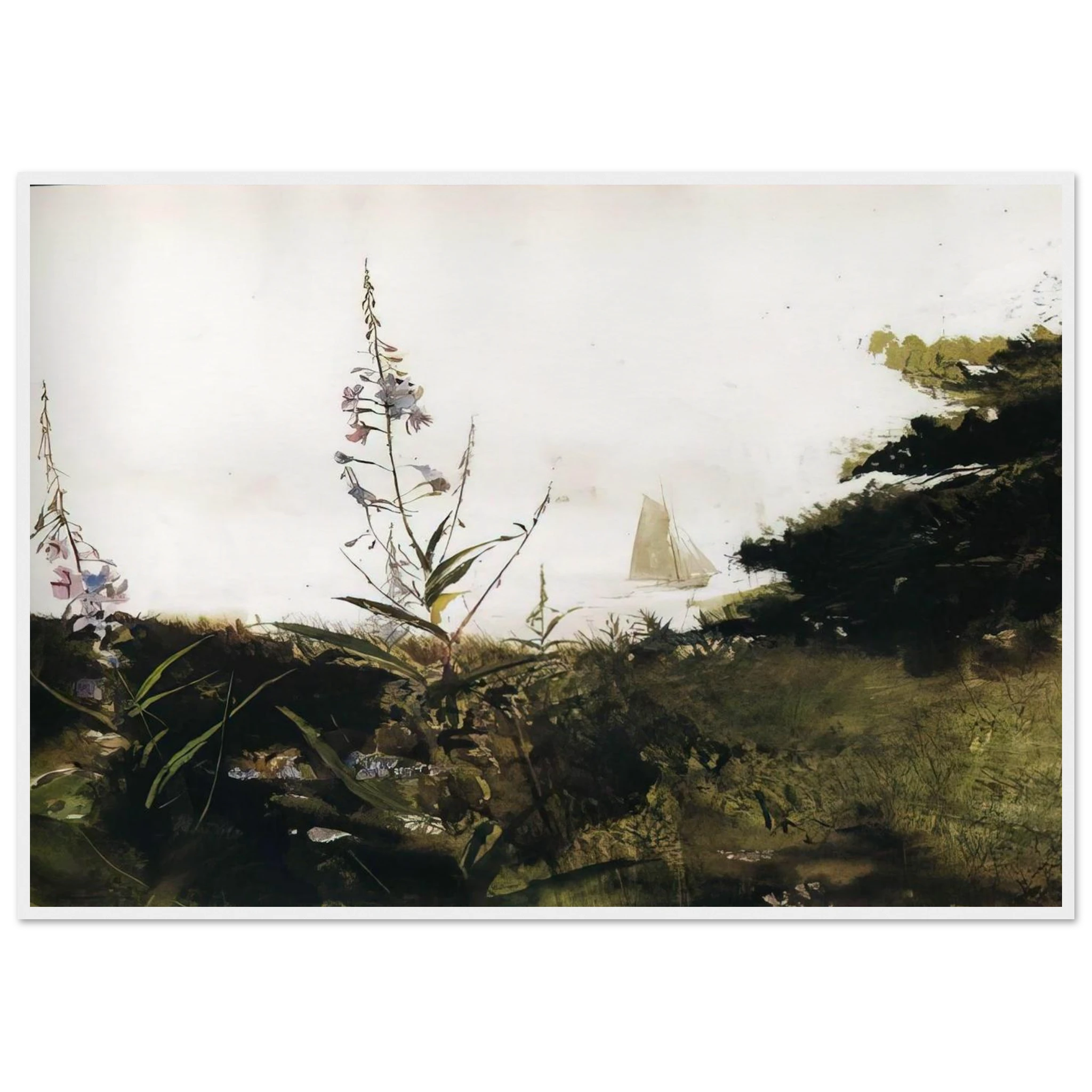 UNDER SAIL Framed Poster | Andrew Wyeth Framed Prints Wall Art | Andrew Wyeth Prints