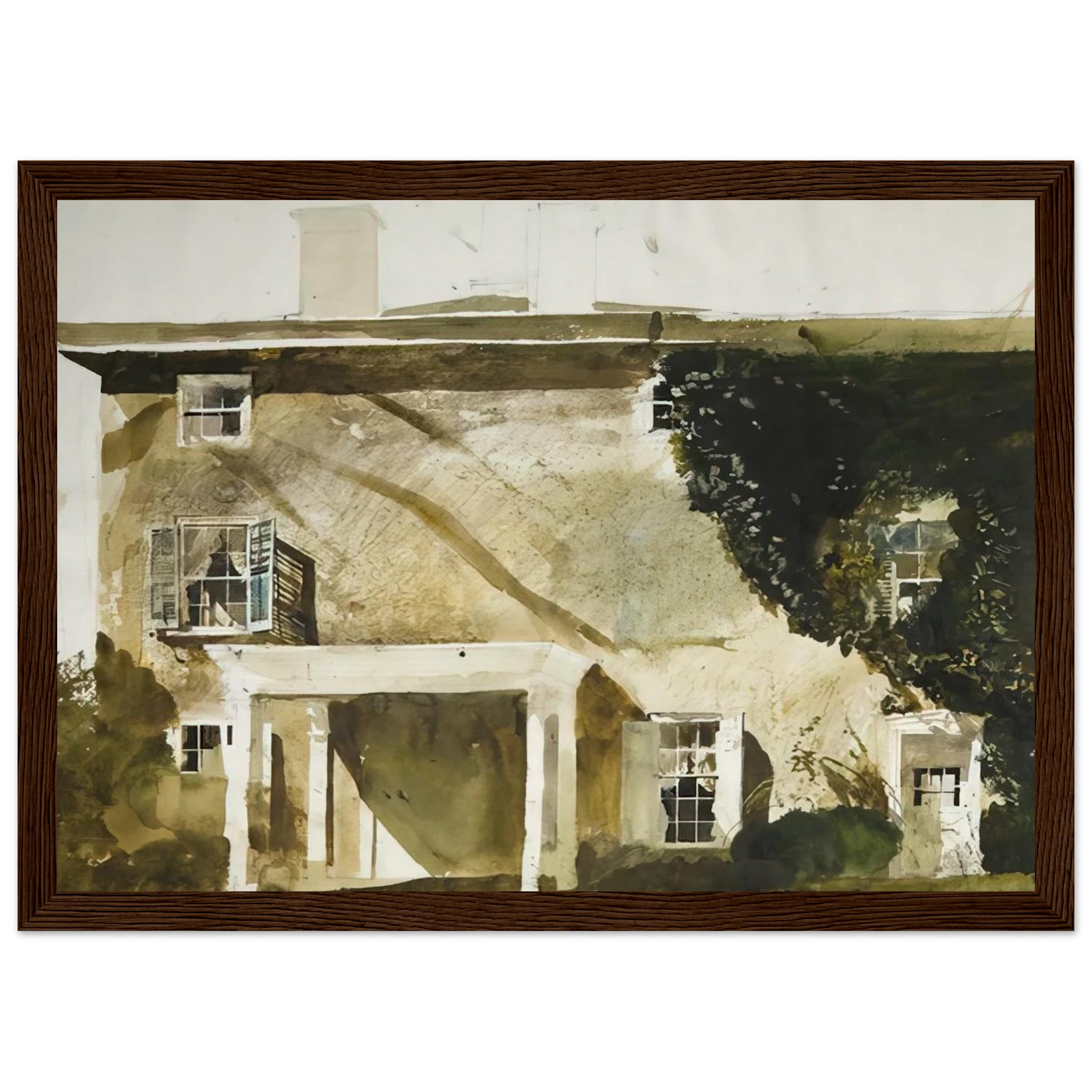 THE HATTON HOUSE 1967 Framed Poster | Andrew Wyeth Framed Prints Wall Art | Andrew Wyeth Prints