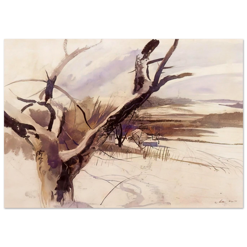 WINTER FARM SCENE Poster | Andrew Wyeth Poster | Andrew Wyeth Prints