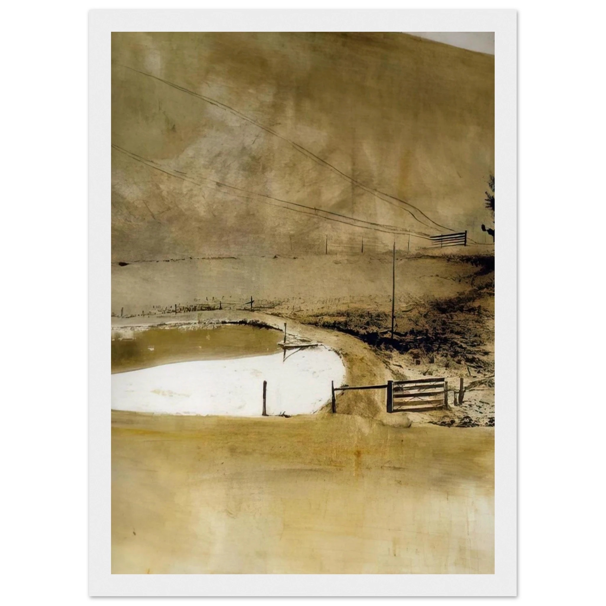 NOT DETECTED 34 Framed Poster | Andrew Wyeth Framed Prints Wall Art | Andrew Wyeth Prints