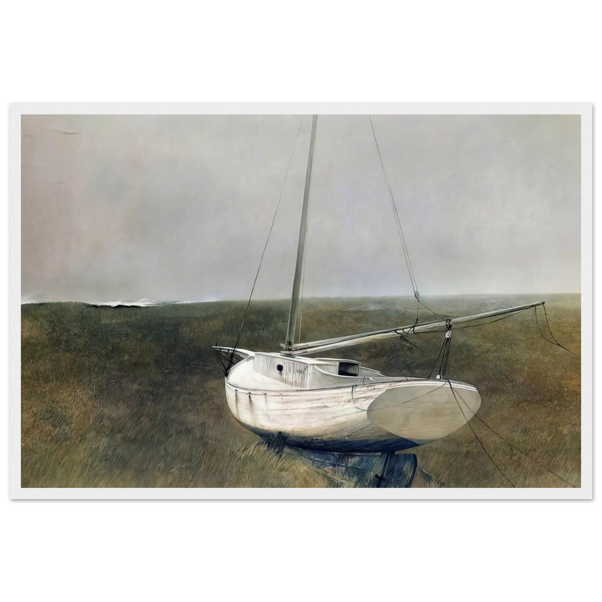 BELOW DOVER 1950 Framed Poster | Andrew Wyeth Framed Prints Wall Art | Andrew Wyeth Prints
