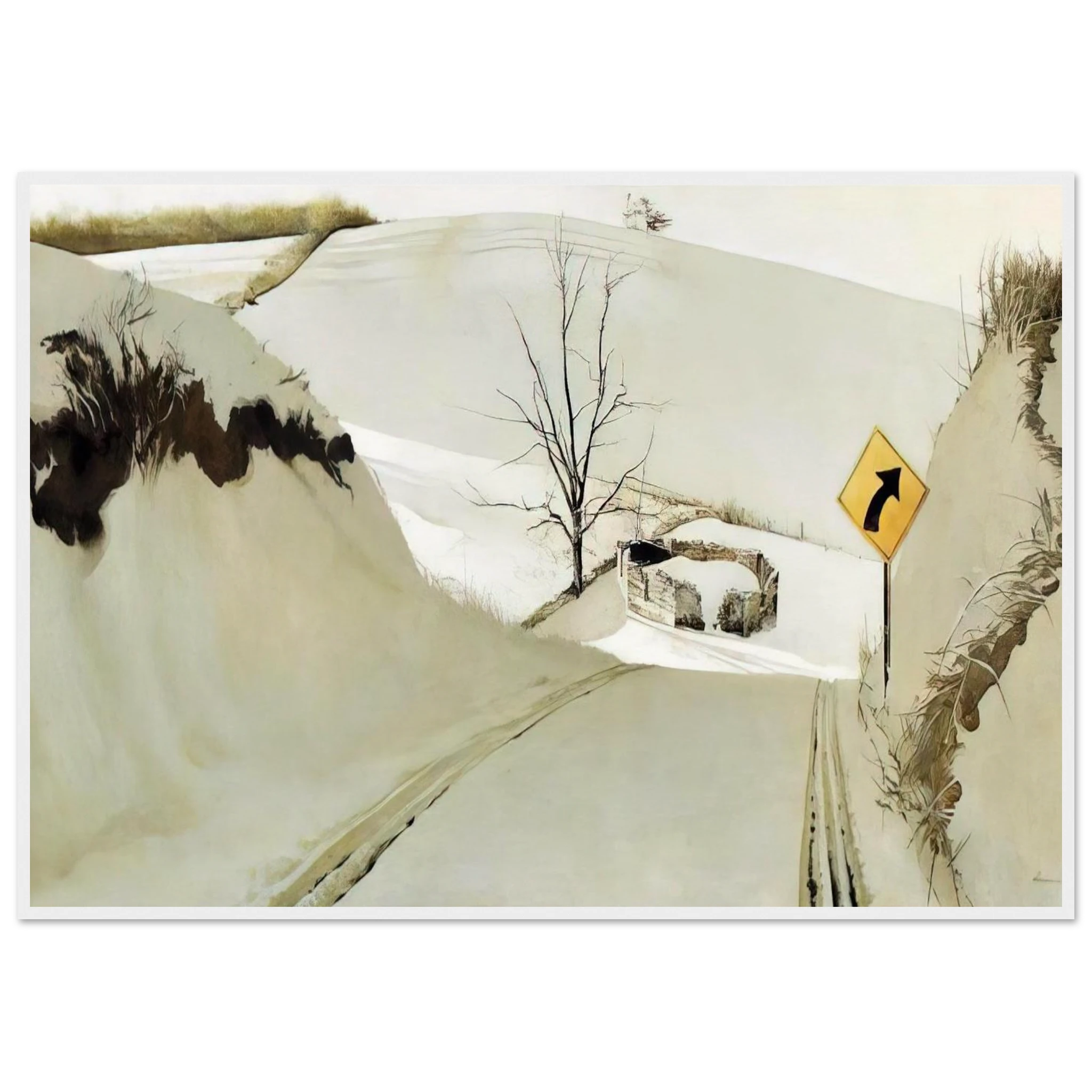 RING ROAD Framed Poster | Andrew Wyeth Framed Prints Wall Art | Andrew Wyeth Prints