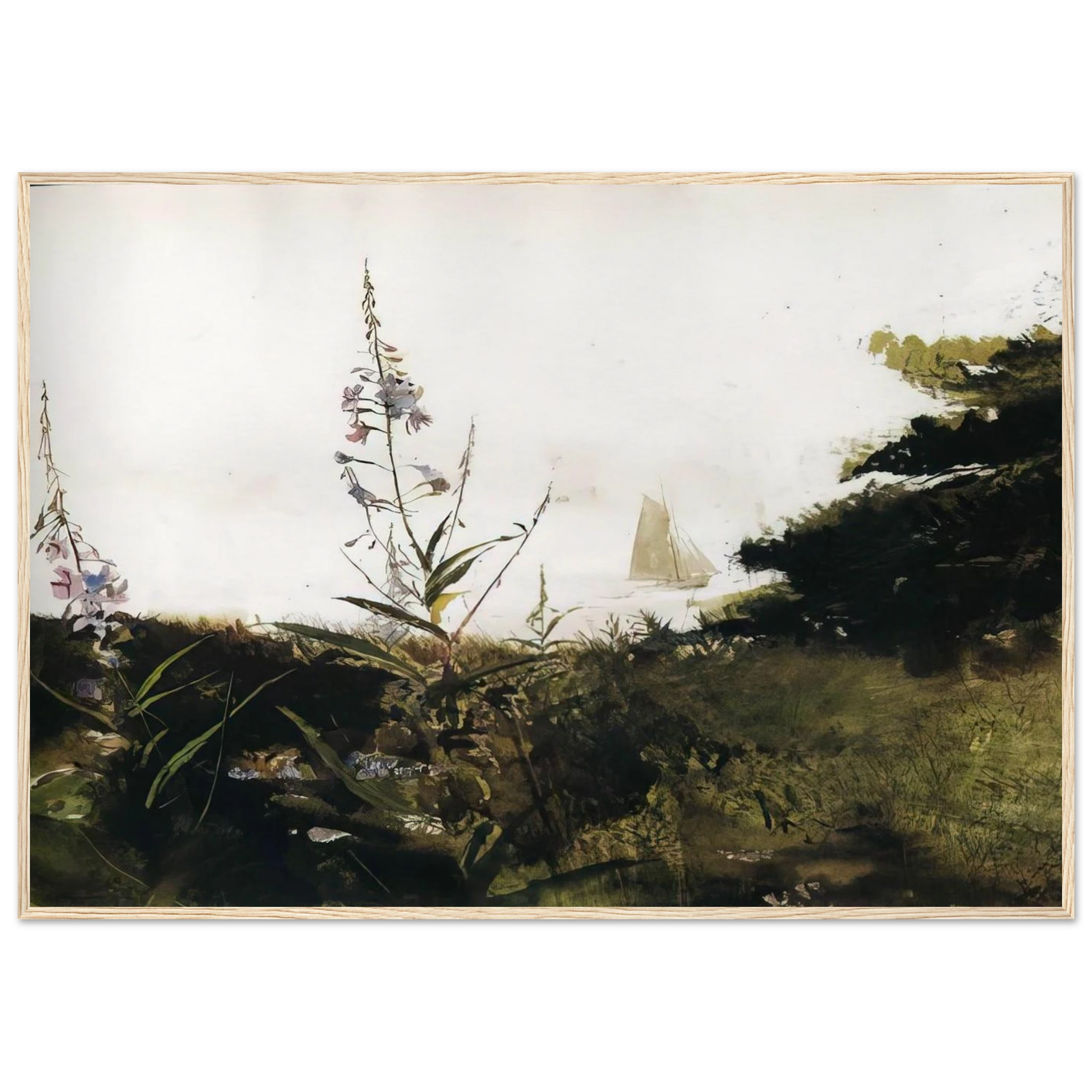 UNDER SAIL Framed Poster | Andrew Wyeth Framed Prints Wall Art | Andrew Wyeth Prints