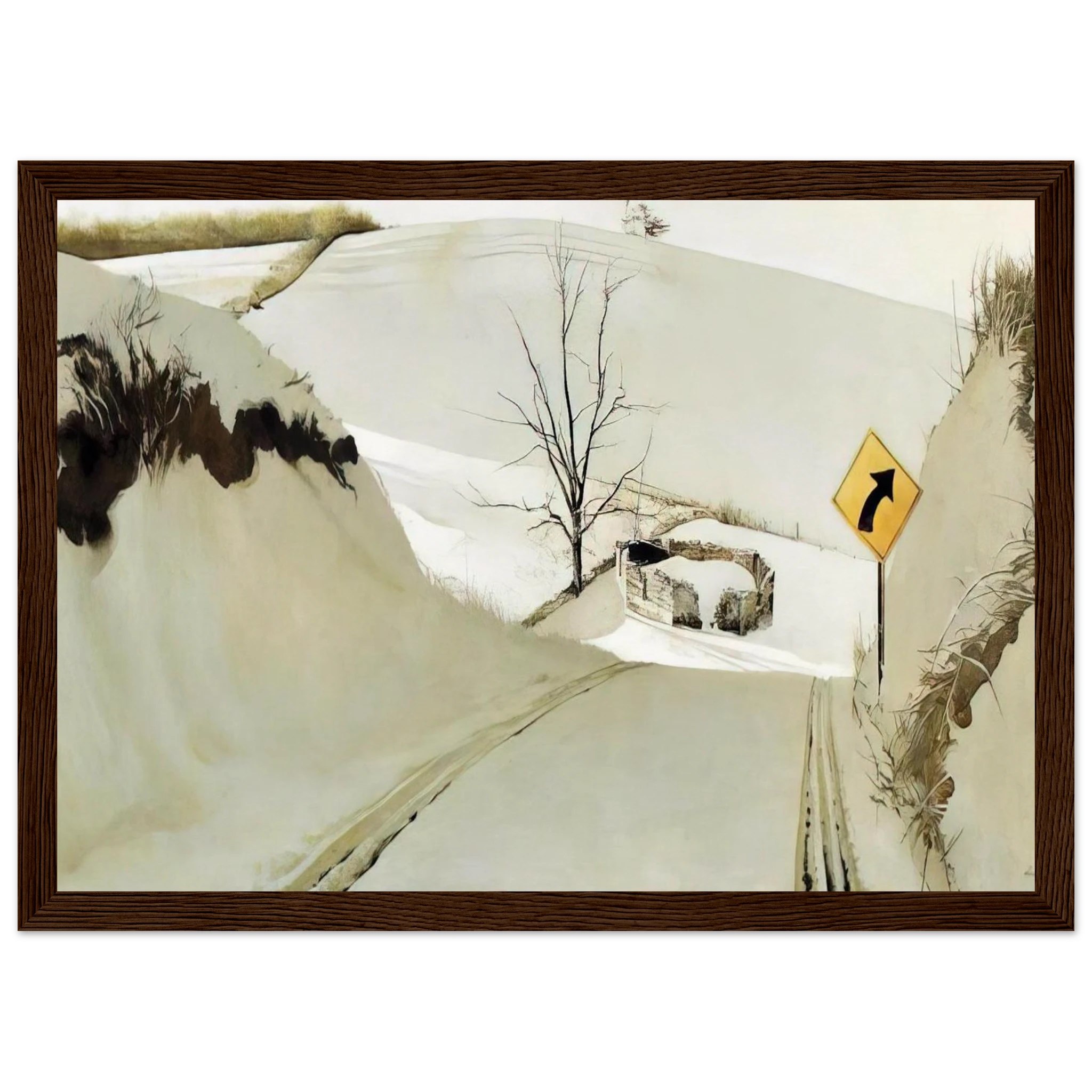RING ROAD Framed Poster | Andrew Wyeth Framed Prints Wall Art | Andrew Wyeth Prints