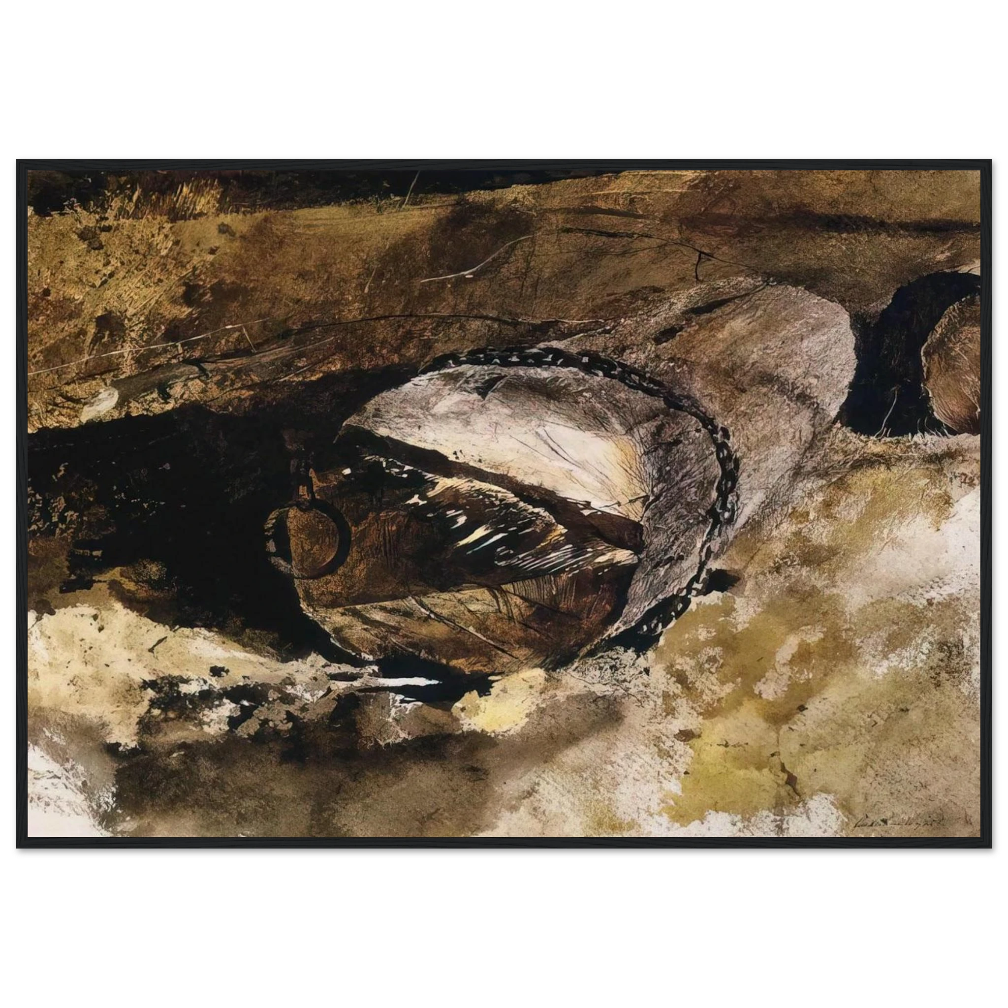 LOG CHAIN Framed Poster | Andrew Wyeth Framed Prints Wall Art | Andrew Wyeth Prints