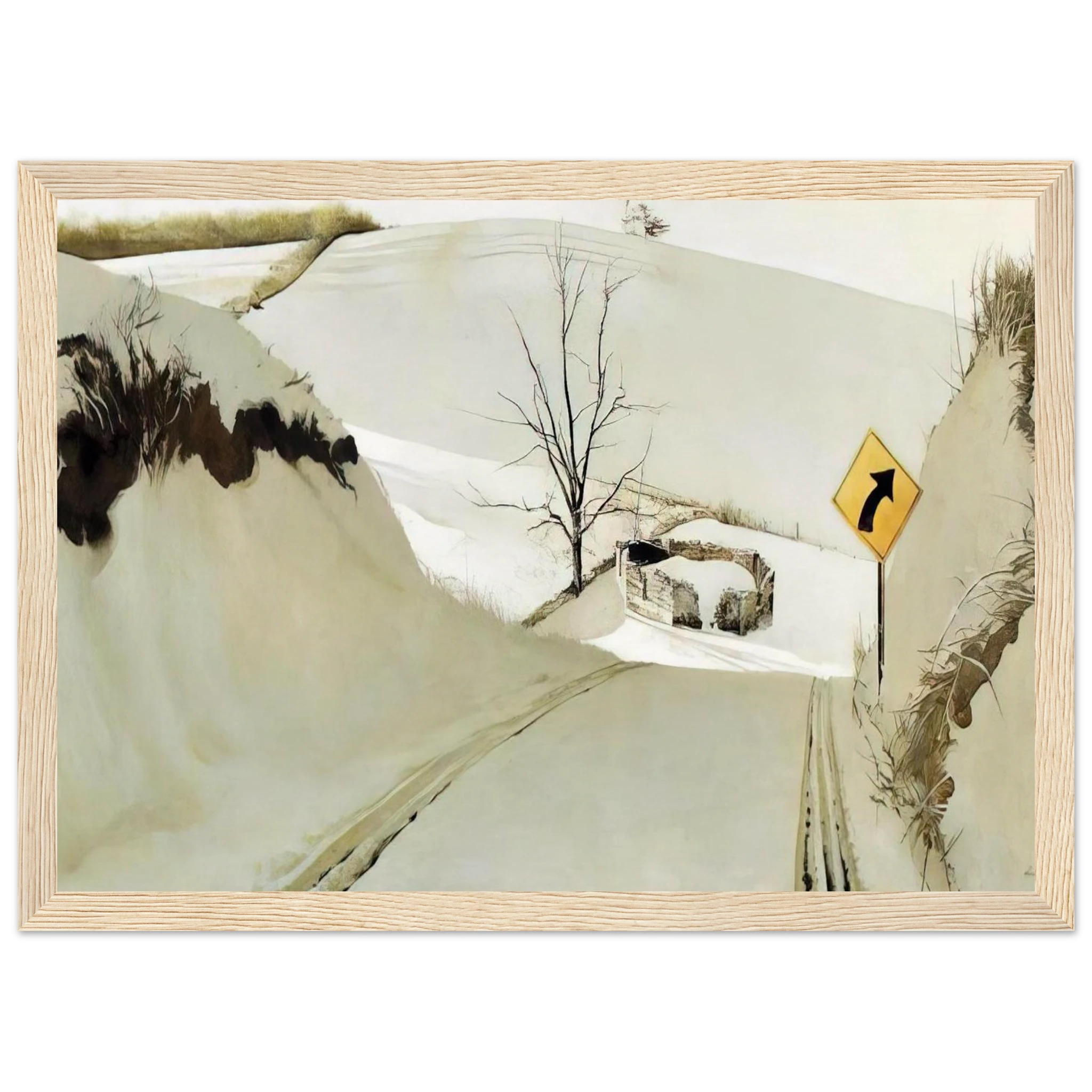 RING ROAD Framed Poster | Andrew Wyeth Framed Prints Wall Art | Andrew Wyeth Prints