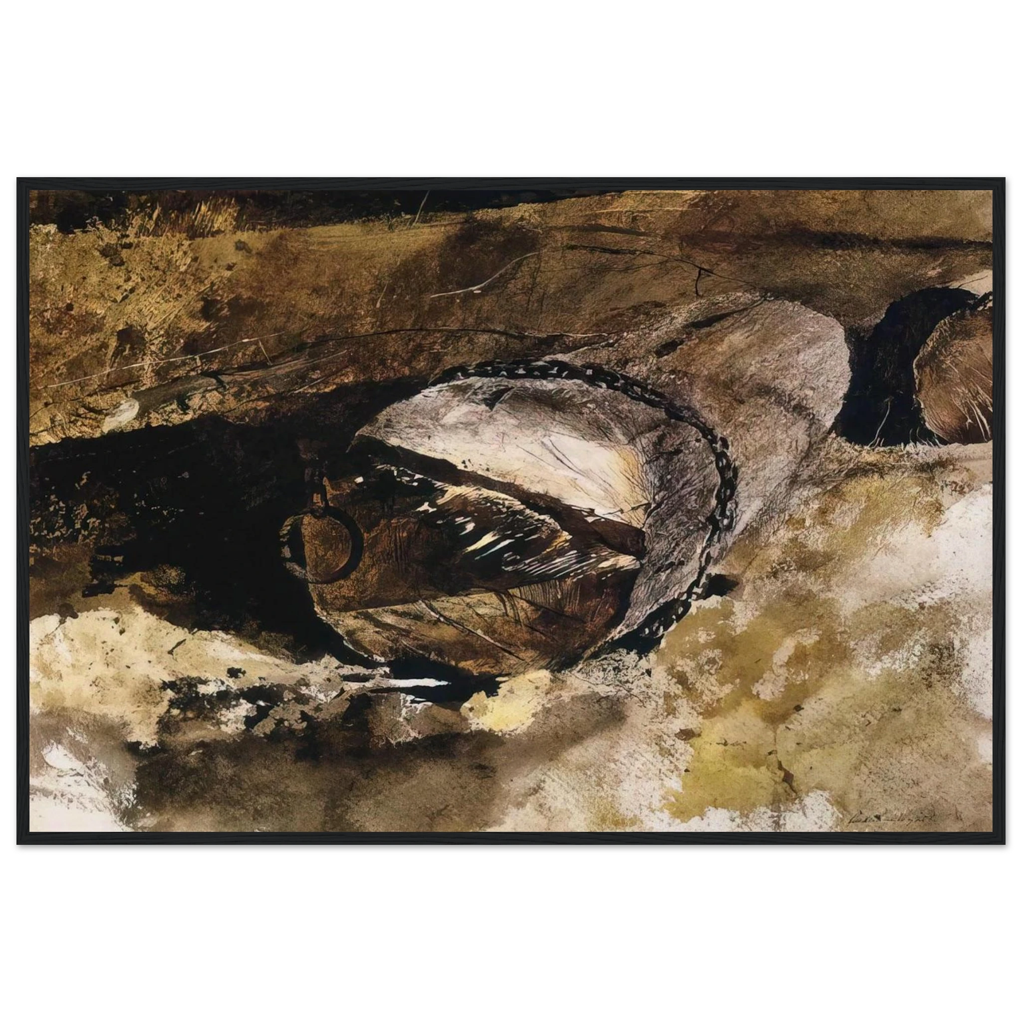 LOG CHAIN Framed Poster | Andrew Wyeth Framed Prints Wall Art | Andrew Wyeth Prints