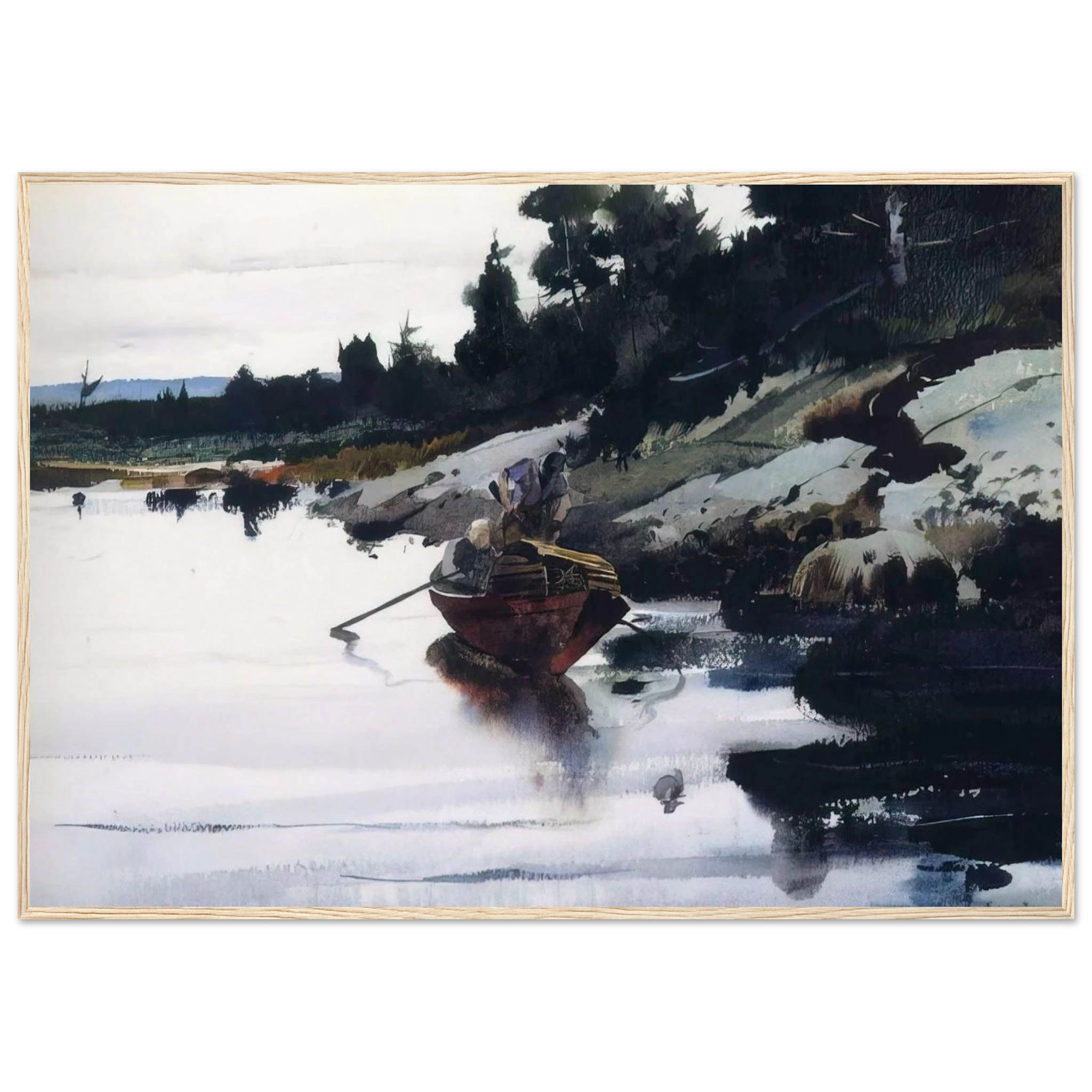 TURKEY COVE LEDGE Framed Poster | Andrew Wyeth Framed Prints Wall Art | Andrew Wyeth Prints