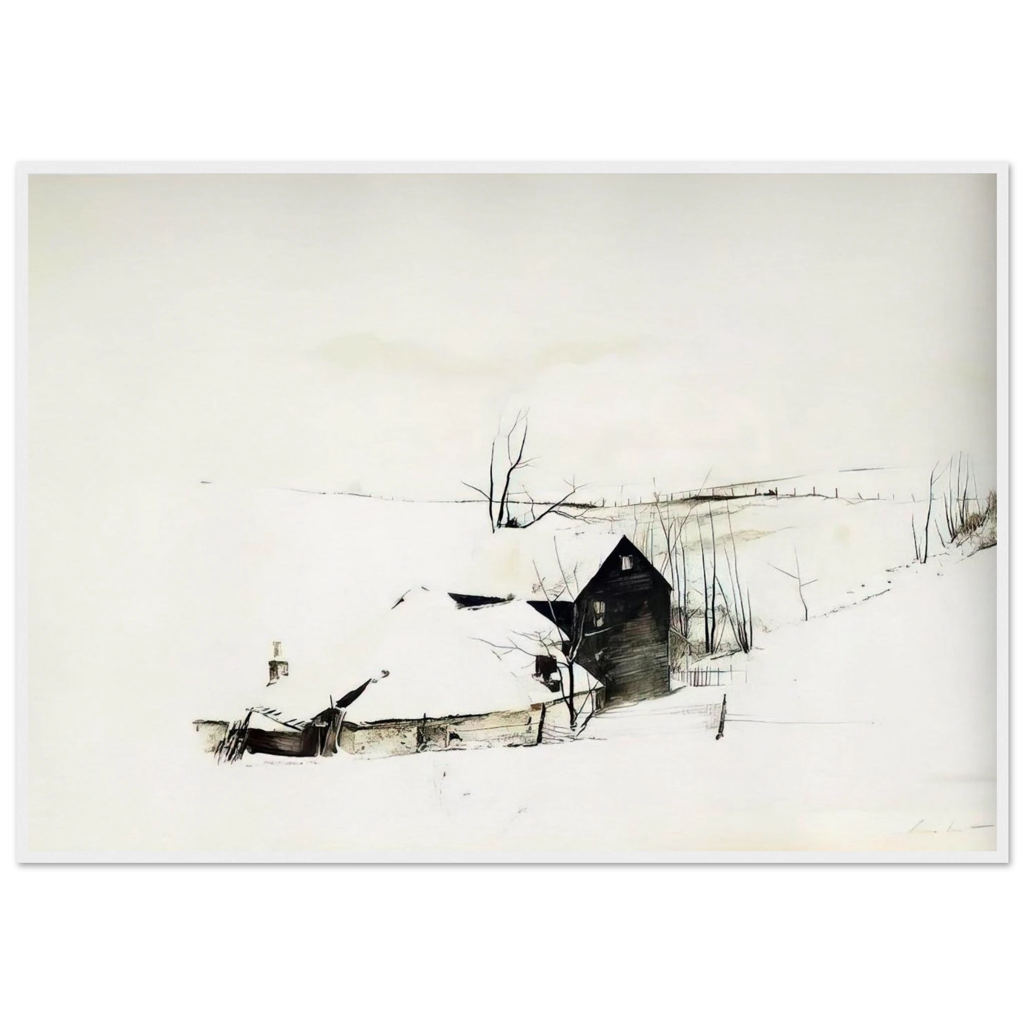 THE CORNER Framed Poster | Andrew Wyeth Framed Prints Wall Art | Andrew Wyeth Prints