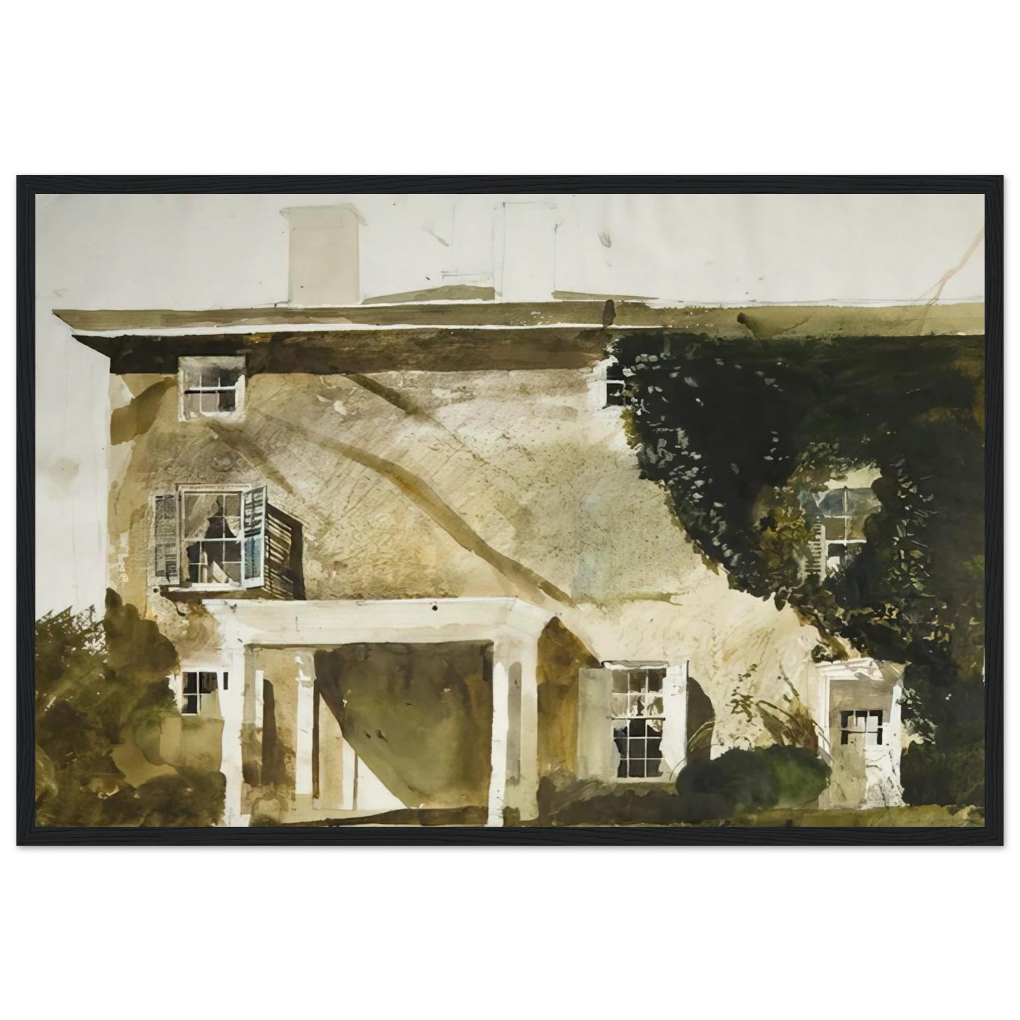 THE HATTON HOUSE 1967 Framed Poster | Andrew Wyeth Framed Prints Wall Art | Andrew Wyeth Prints