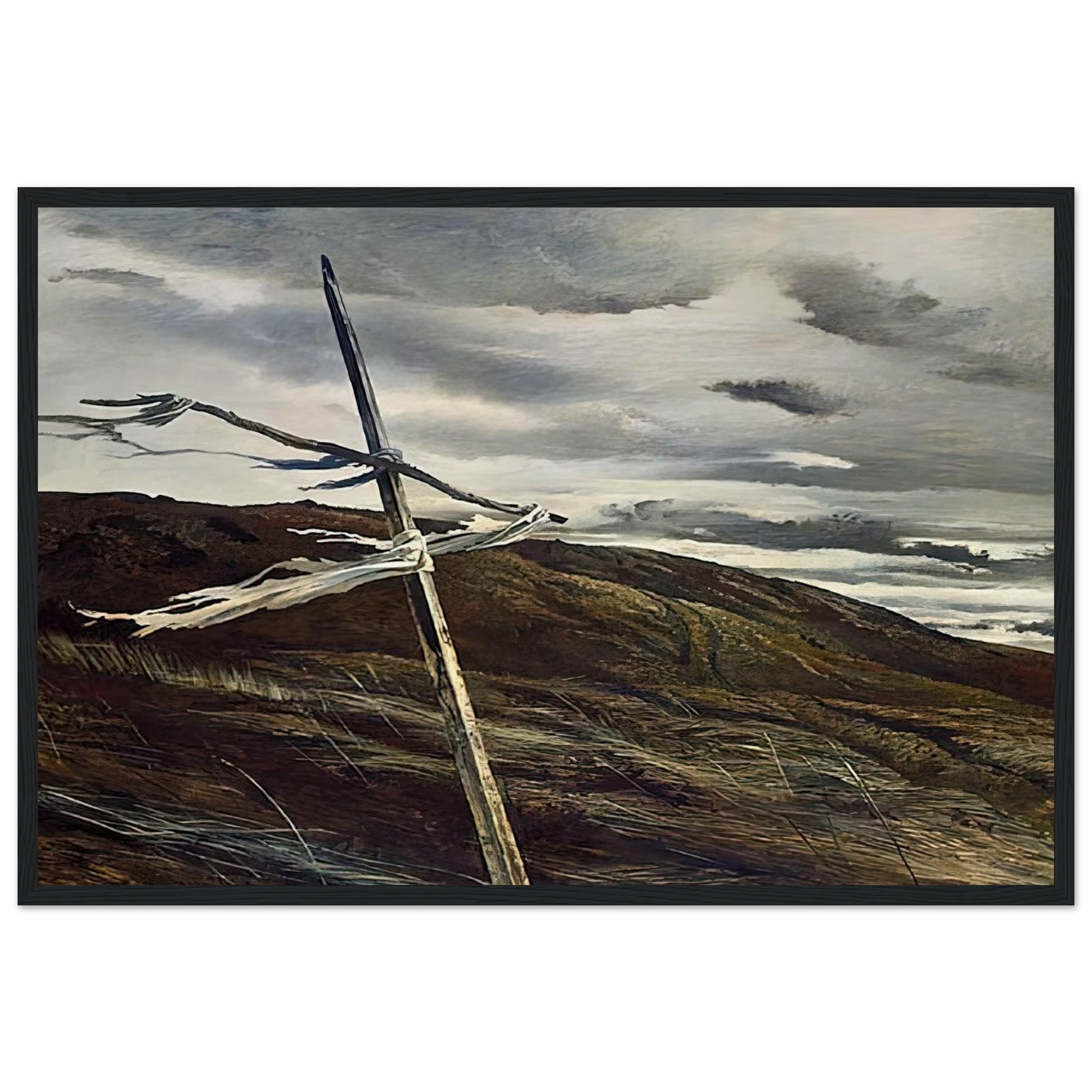 DODGES RIDGE 1947 Framed Poster | Andrew Wyeth Framed Prints Wall Art | Andrew Wyeth Prints