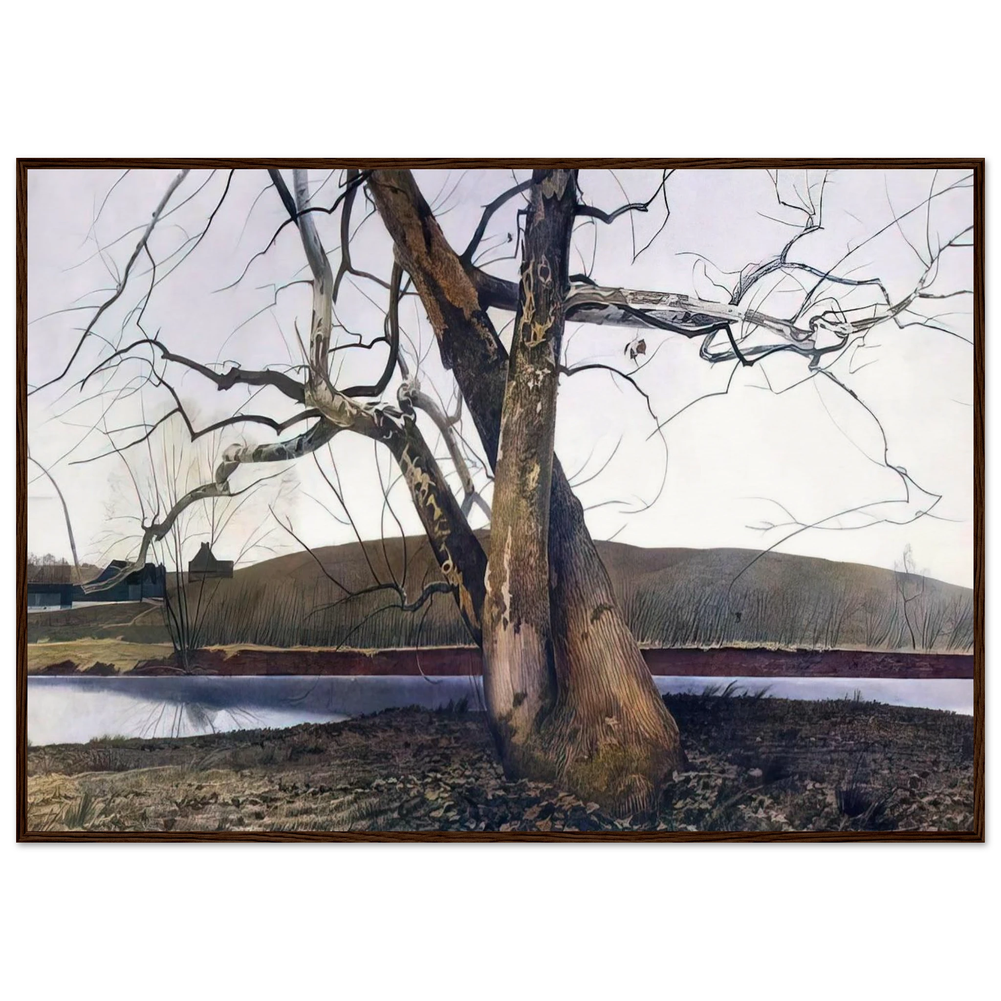 DIL HUEY FARM Framed Poster | Andrew Wyeth Framed Prints Wall Art | Andrew Wyeth Prints