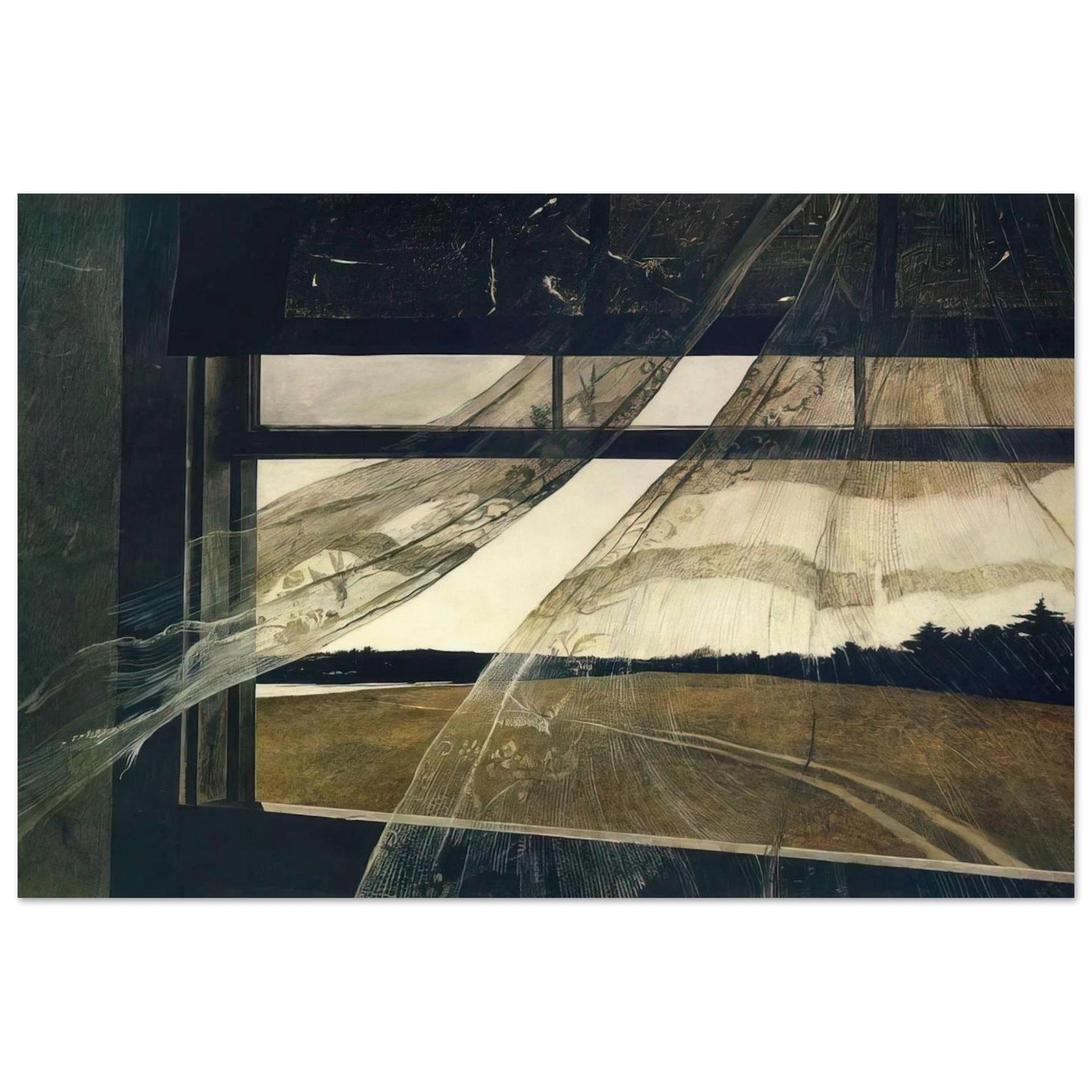 WIND FROM THE SEA 1947 Poster | Andrew Wyeth Poster | Andrew Wyeth Prints