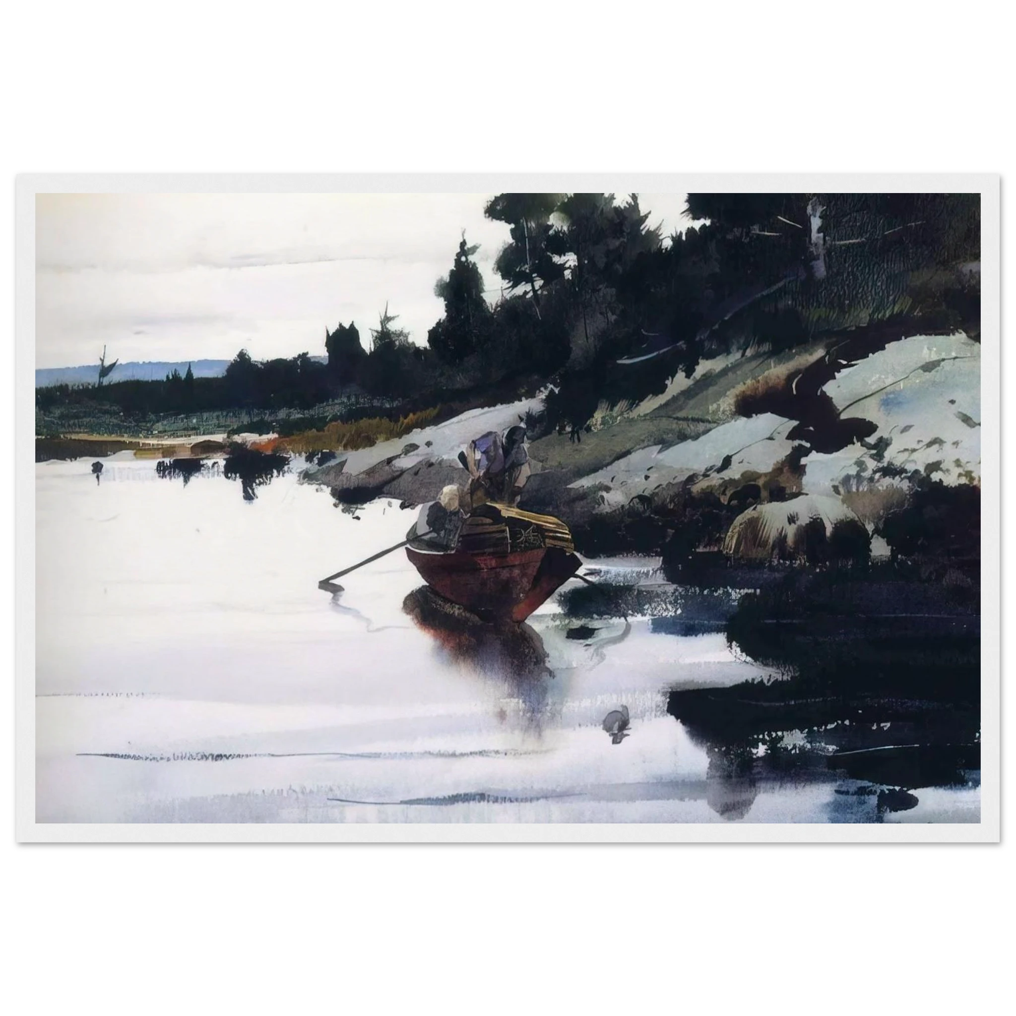 TURKEY COVE LEDGE Framed Poster | Andrew Wyeth Framed Prints Wall Art | Andrew Wyeth Prints
