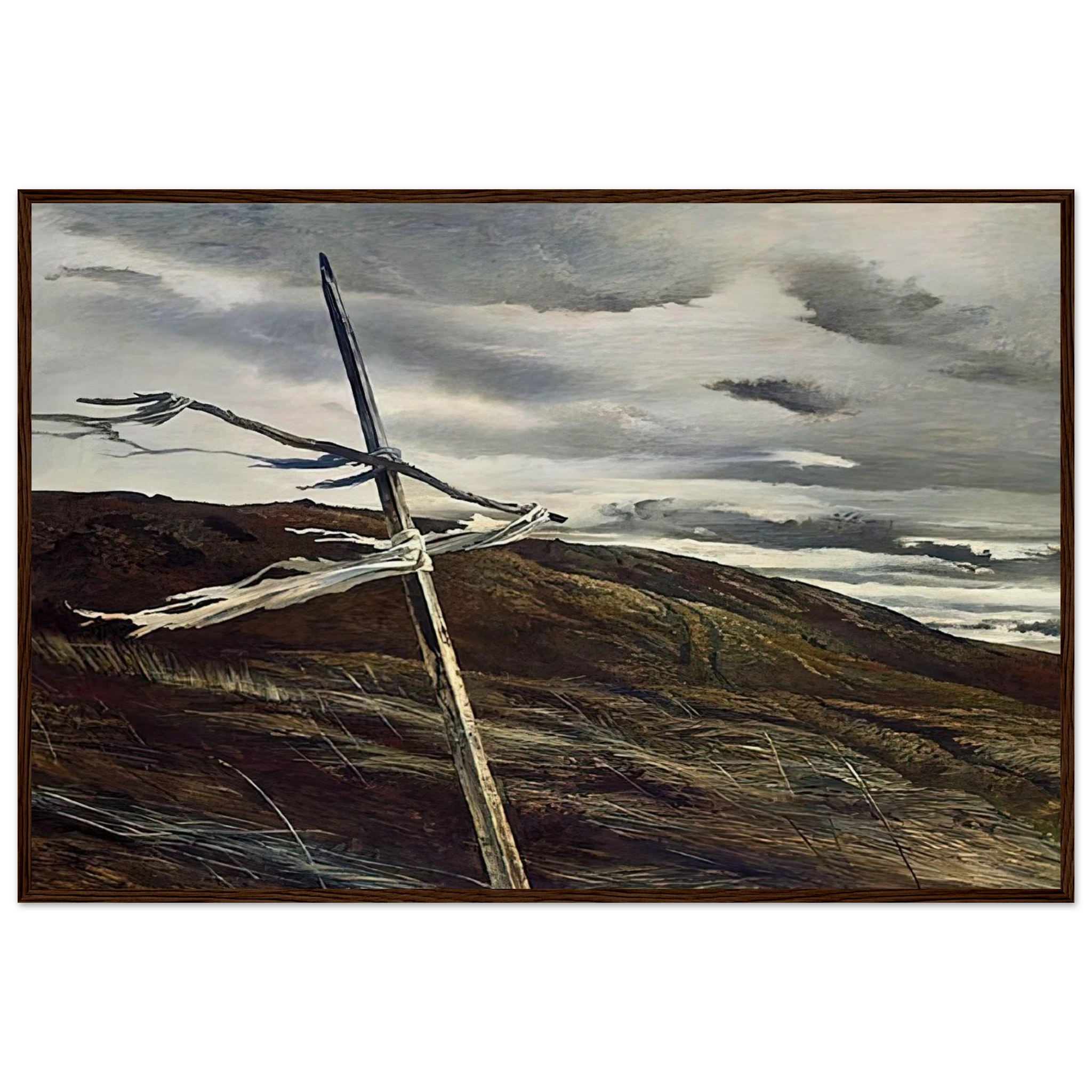 DODGES RIDGE 1947 Framed Poster | Andrew Wyeth Framed Prints Wall Art | Andrew Wyeth Prints