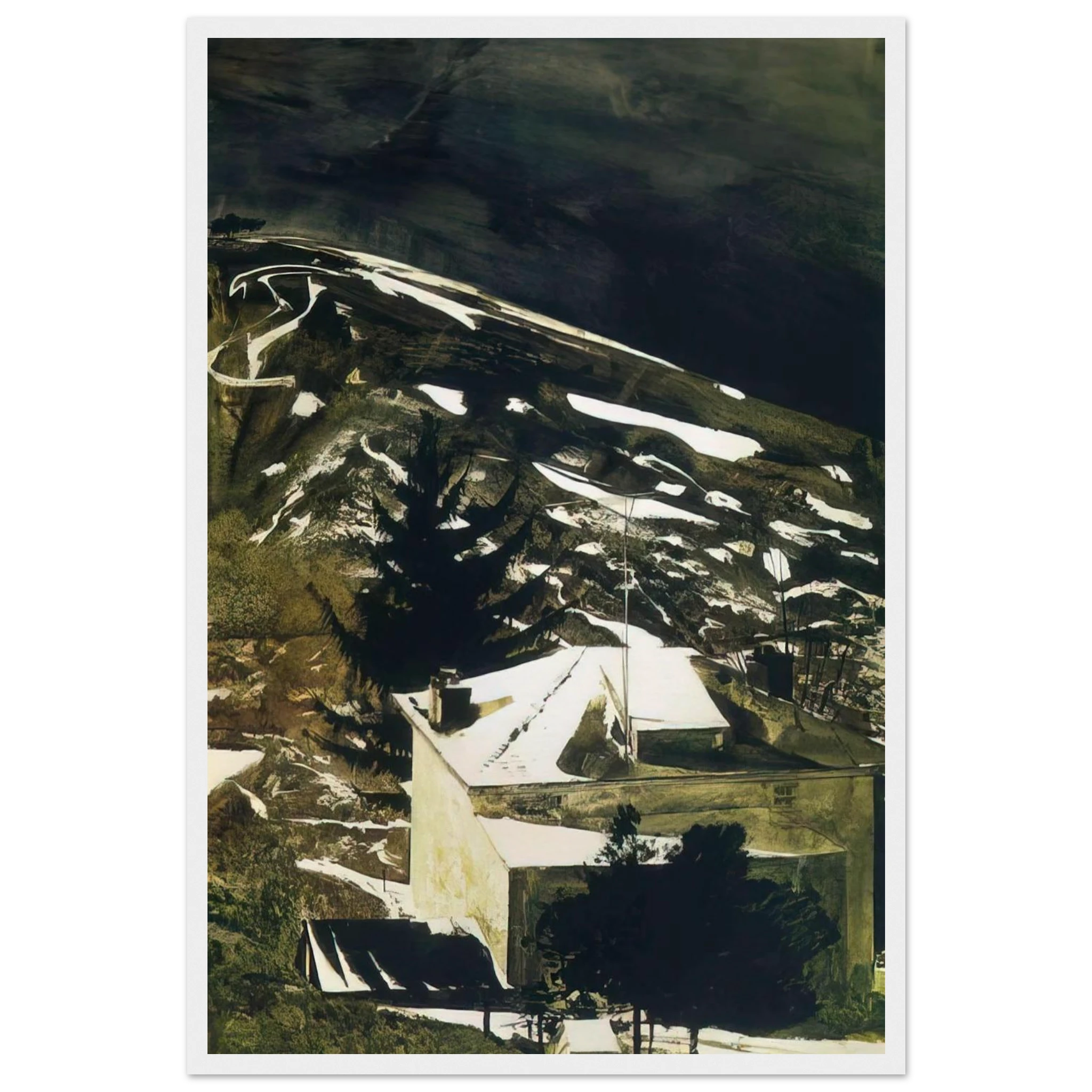 WOLF MOON 1975 Framed Poster | Andrew Wyeth Framed Prints Wall Art | Andrew Wyeth Prints