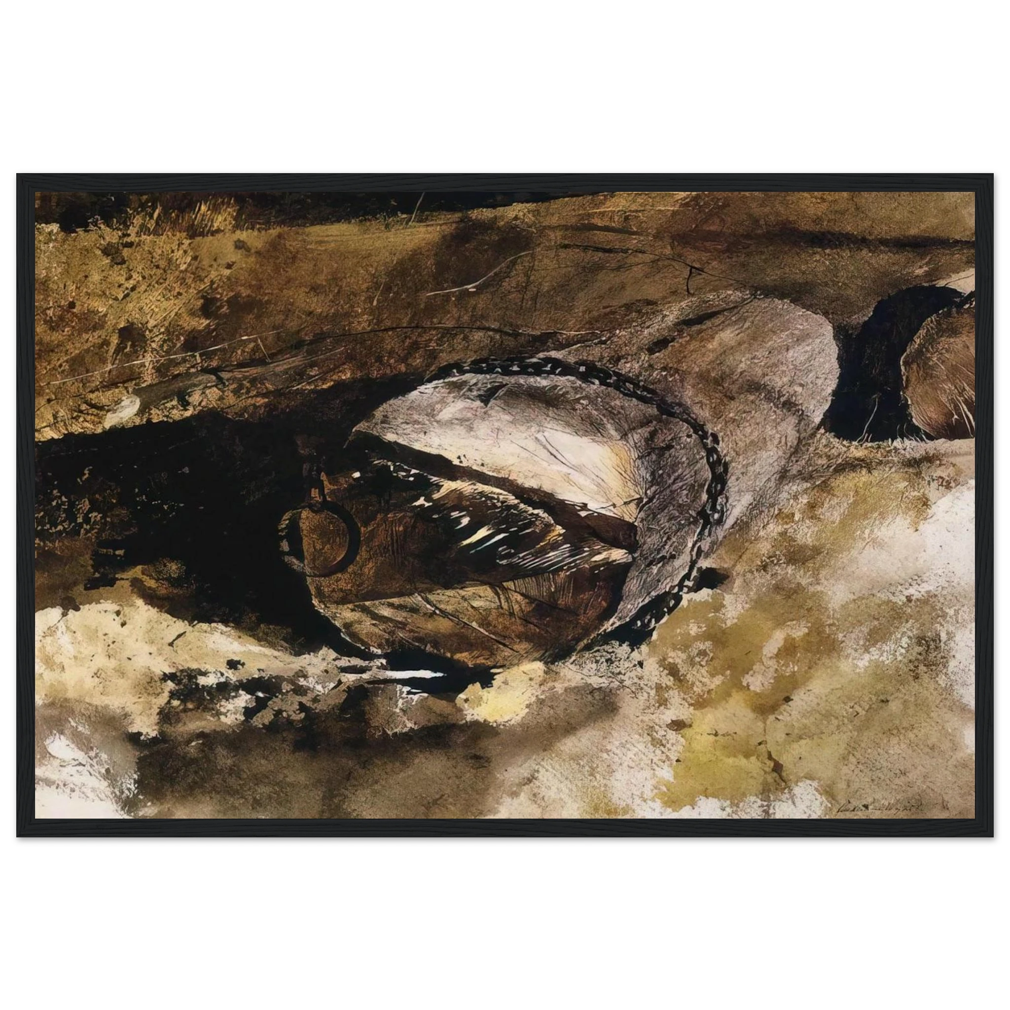 LOG CHAIN Framed Poster | Andrew Wyeth Framed Prints Wall Art | Andrew Wyeth Prints