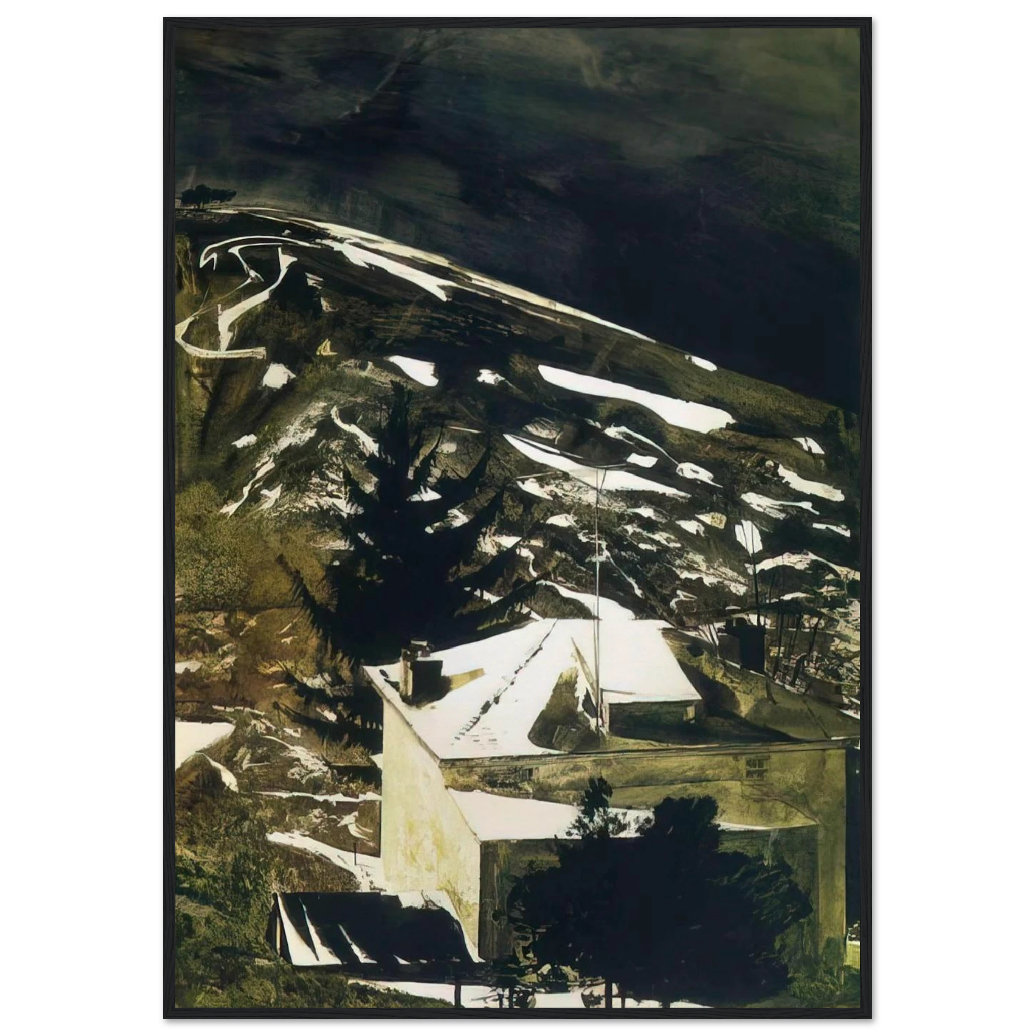 WOLF MOON 1975 Framed Poster | Andrew Wyeth Framed Prints Wall Art | Andrew Wyeth Prints