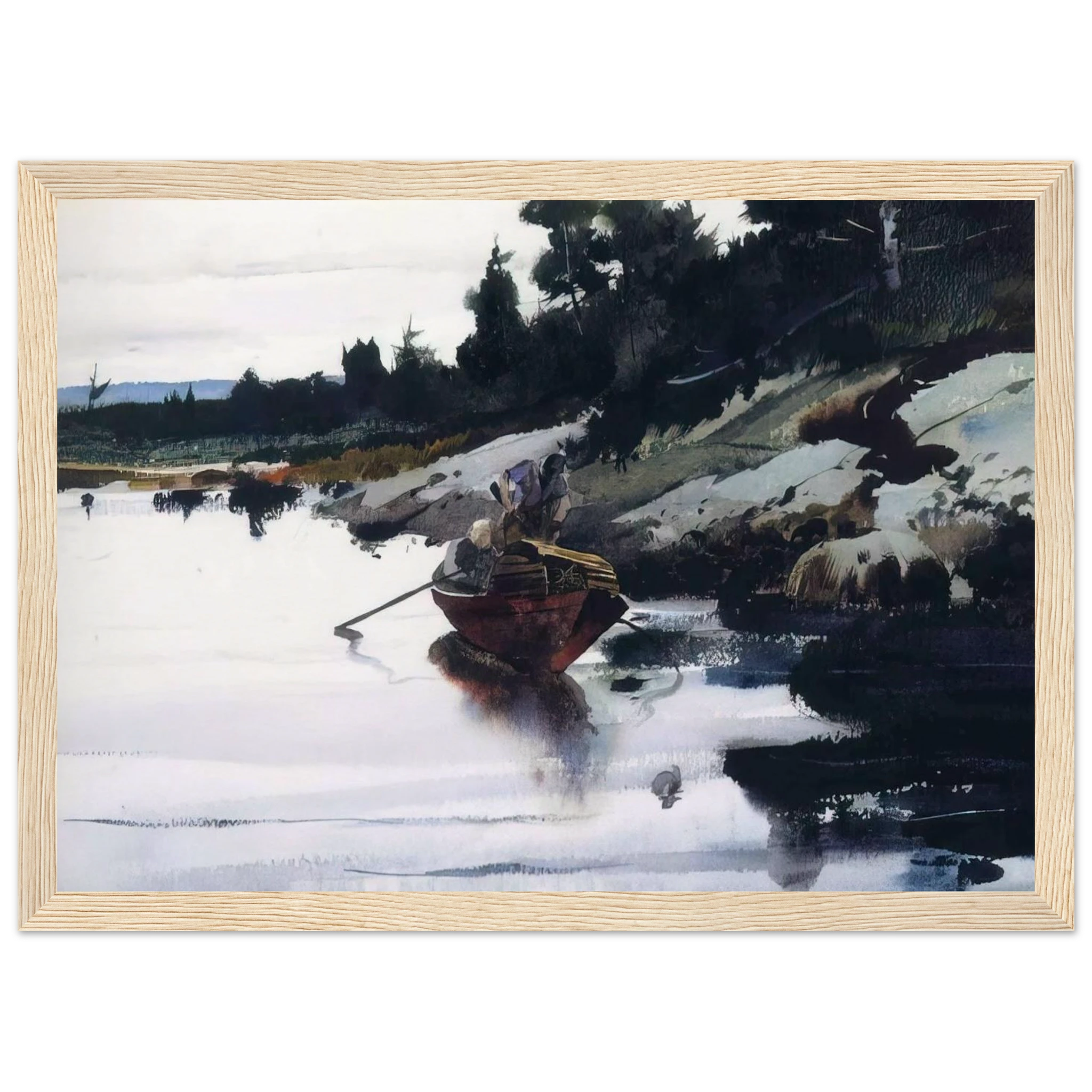 TURKEY COVE LEDGE Framed Poster | Andrew Wyeth Framed Prints Wall Art | Andrew Wyeth Prints