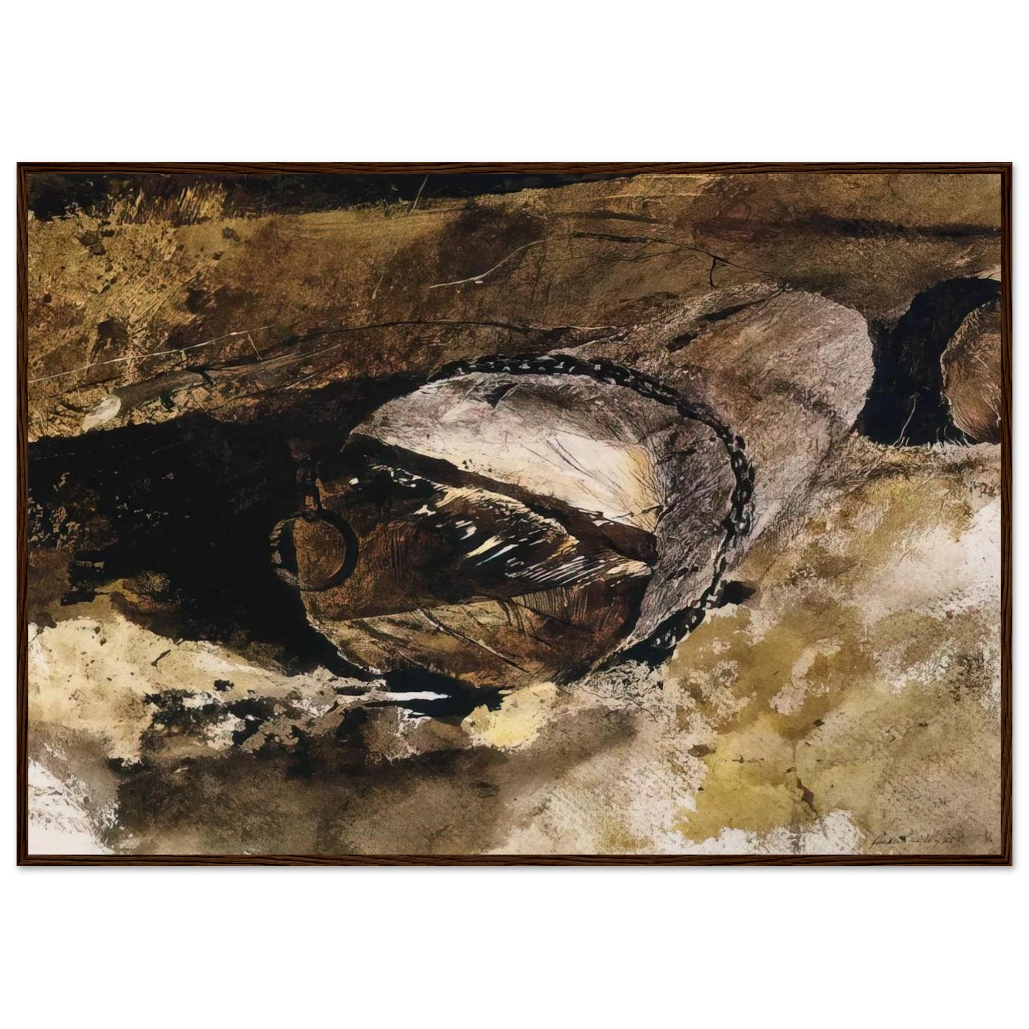 LOG CHAIN Framed Poster | Andrew Wyeth Framed Prints Wall Art | Andrew Wyeth Prints