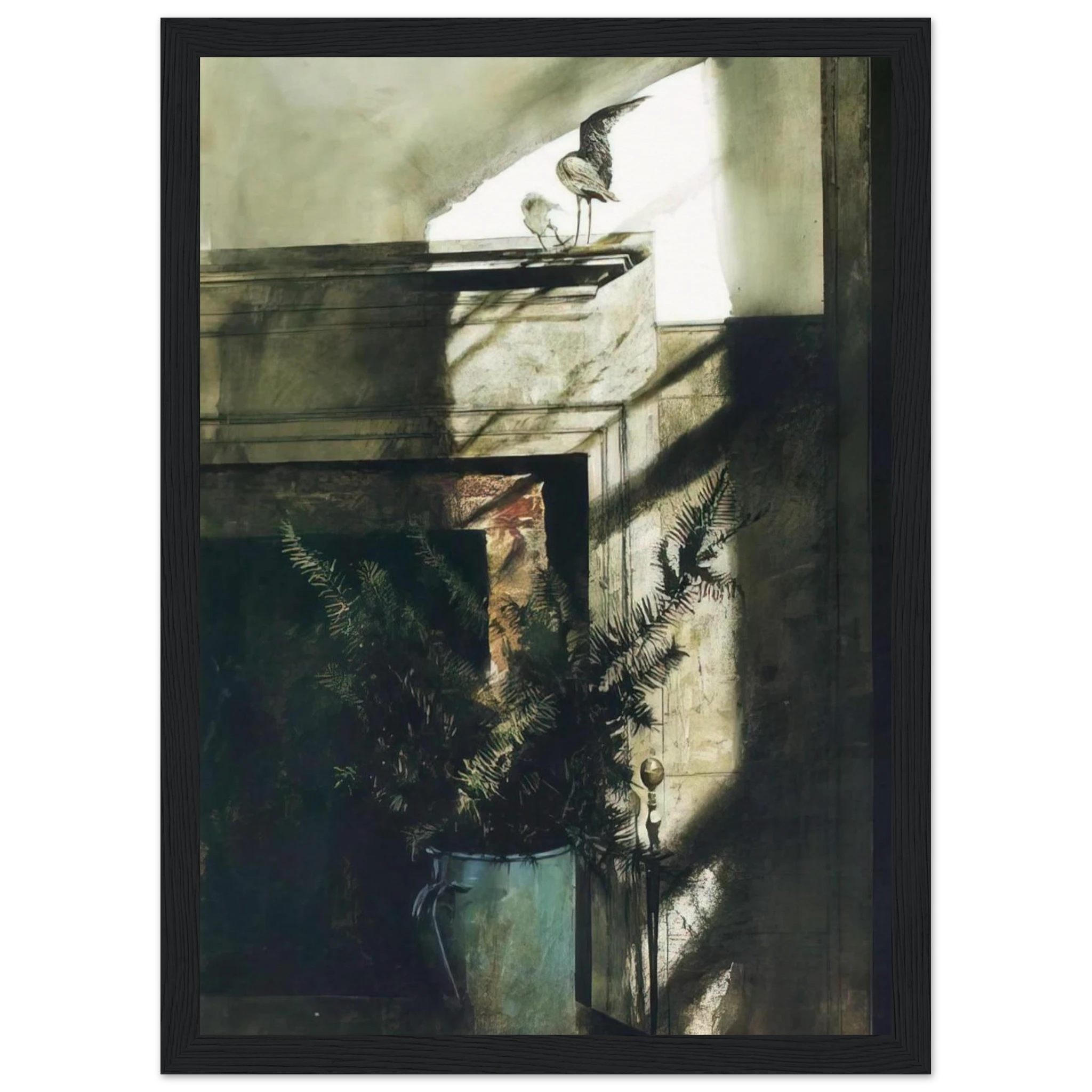 BIRD IN THE HOUSE Framed Poster | Andrew Wyeth Framed Prints Wall Art | Andrew Wyeth Prints