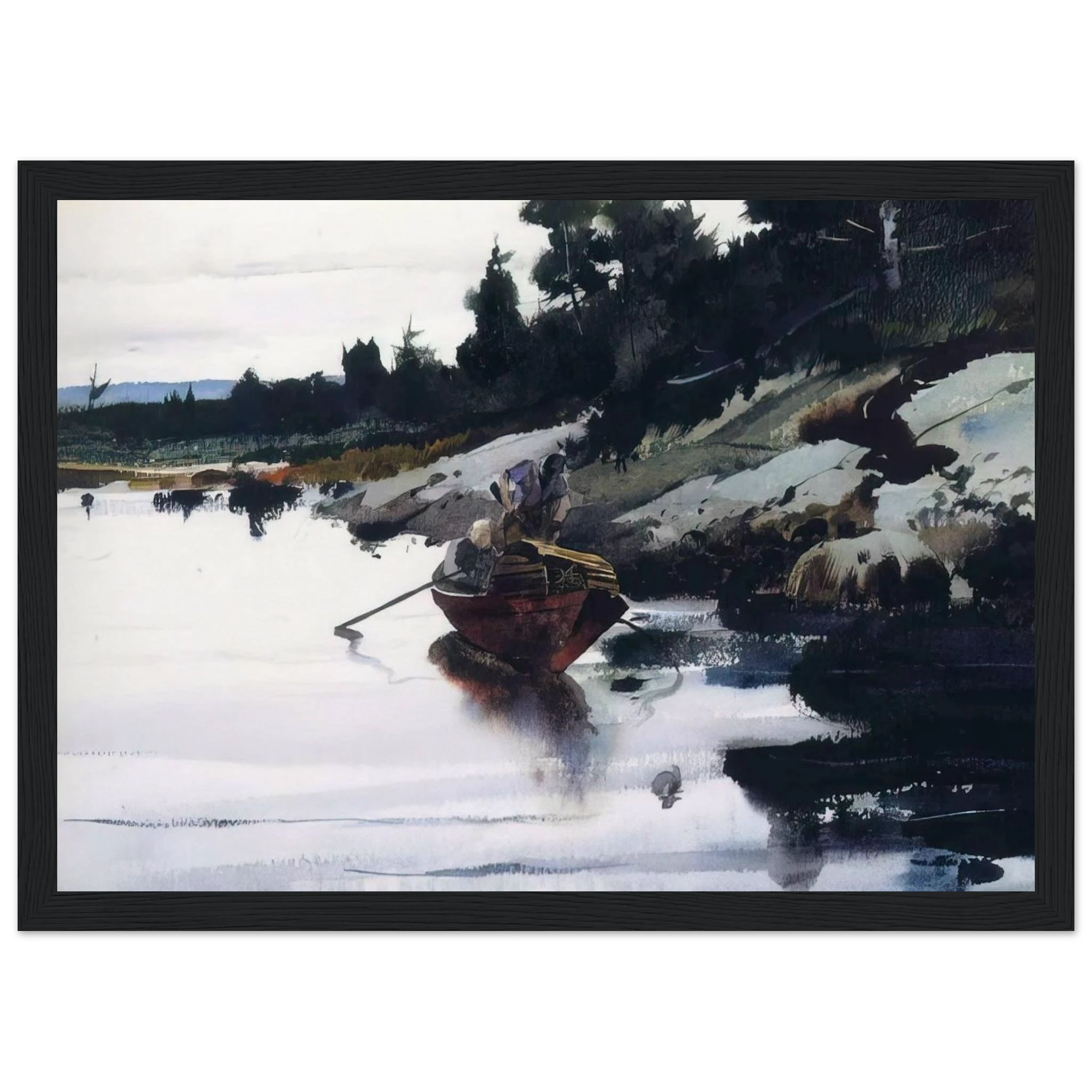 TURKEY COVE LEDGE Framed Poster | Andrew Wyeth Framed Prints Wall Art | Andrew Wyeth Prints