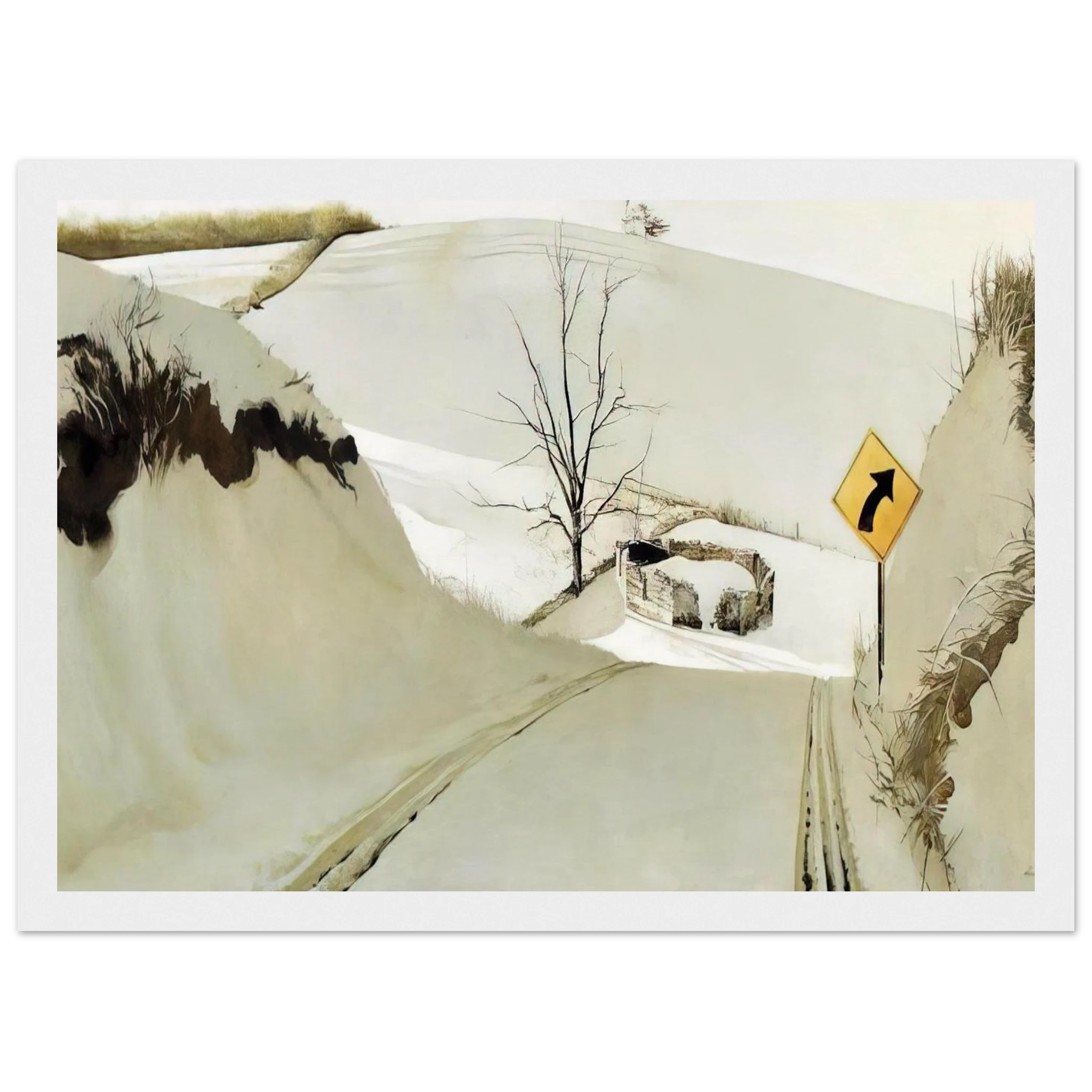 RING ROAD Framed Poster | Andrew Wyeth Framed Prints Wall Art | Andrew Wyeth Prints