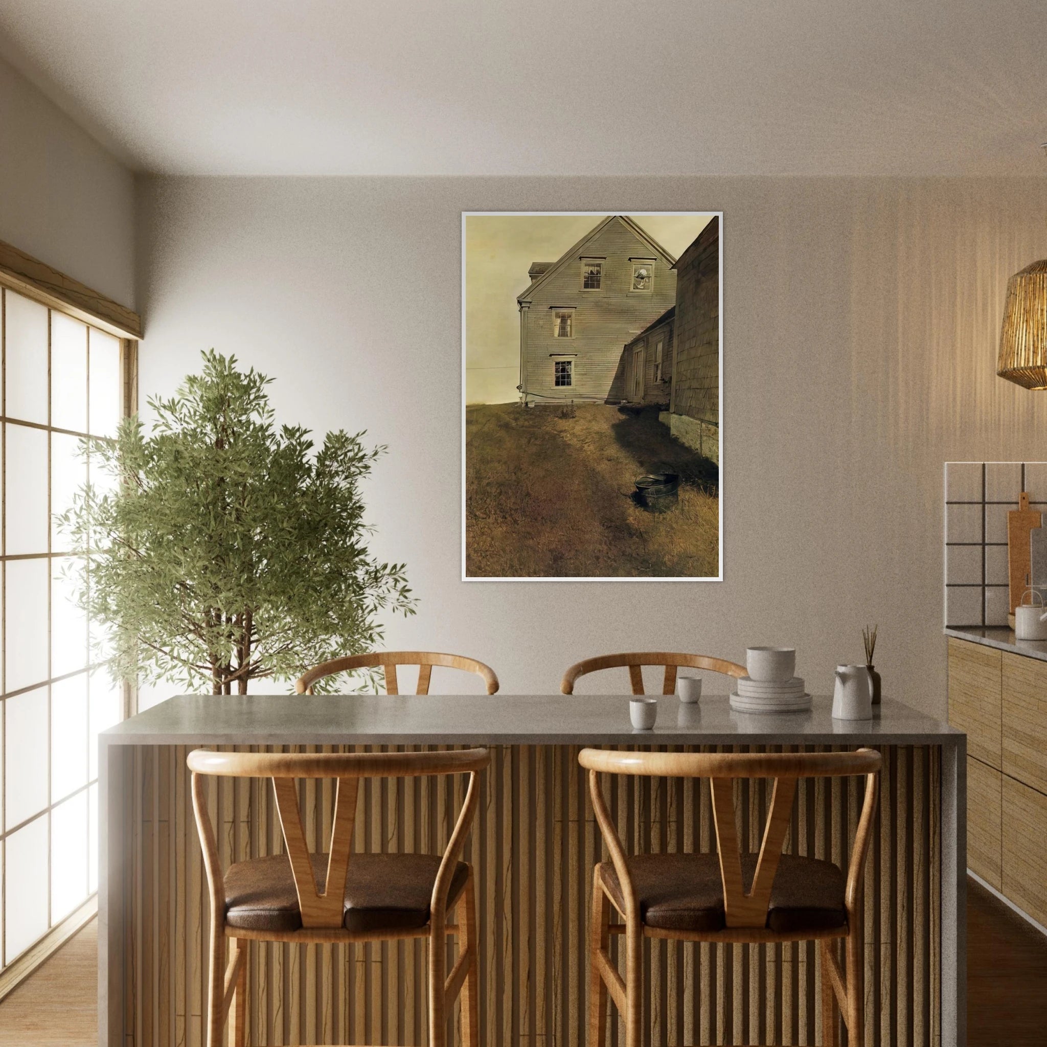 WEATHERSIDE Framed Poster | Andrew Wyeth Framed Prints Wall Art | Andrew Wyeth Prints