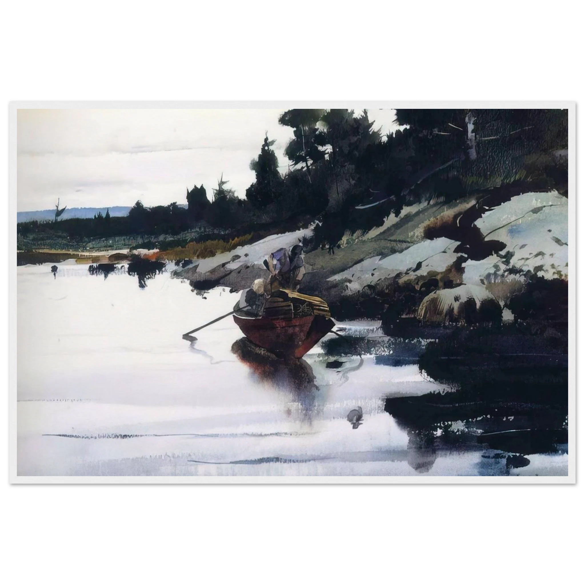 TURKEY COVE LEDGE Framed Poster | Andrew Wyeth Framed Prints Wall Art | Andrew Wyeth Prints