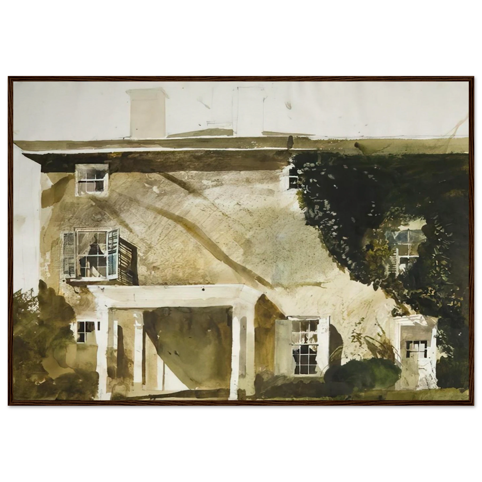 THE HATTON HOUSE 1967 Framed Poster | Andrew Wyeth Framed Prints Wall Art | Andrew Wyeth Prints