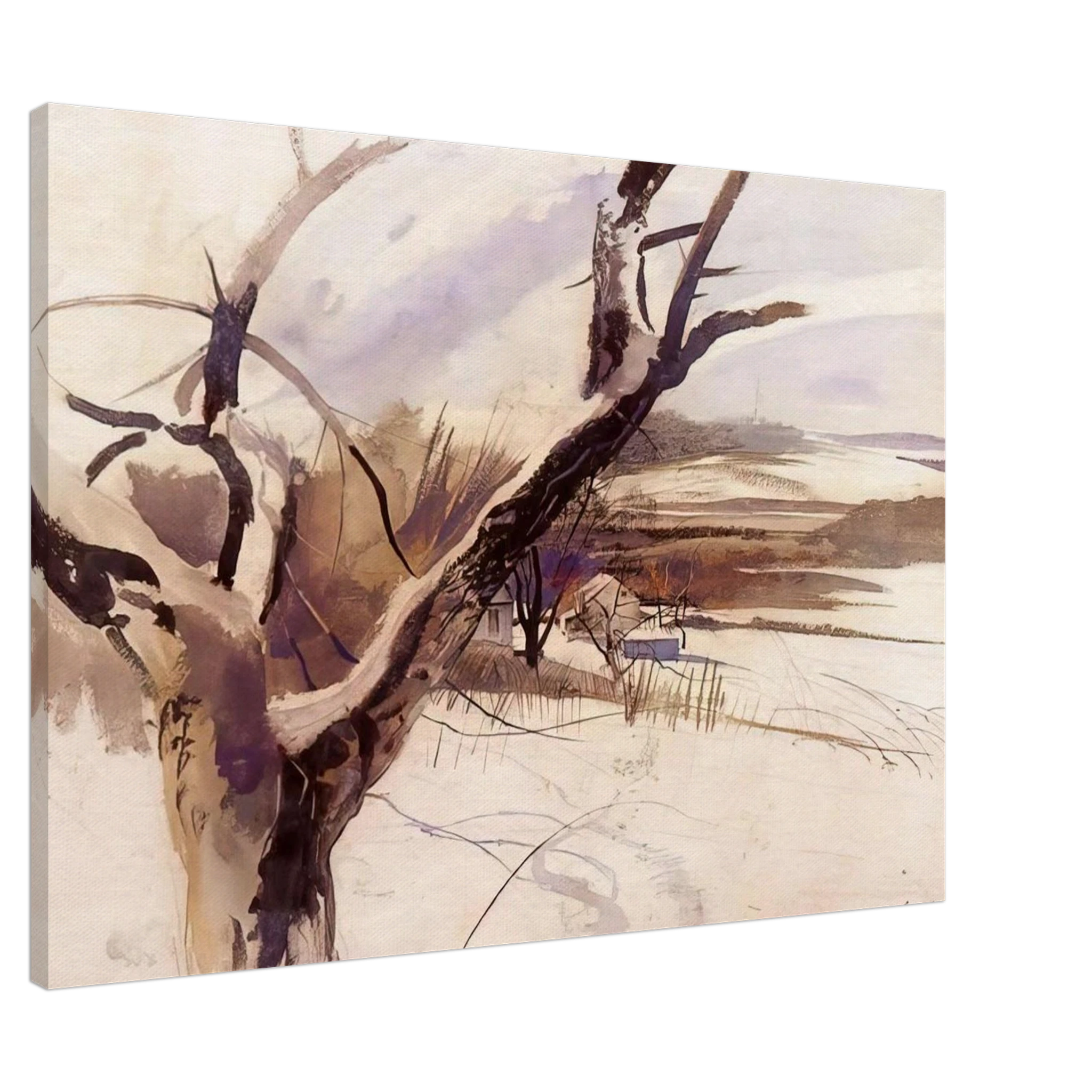 WINTER FARM SCENE Canvas | Andrew Wyeth Canvas | Andrew Wyeth Prints
