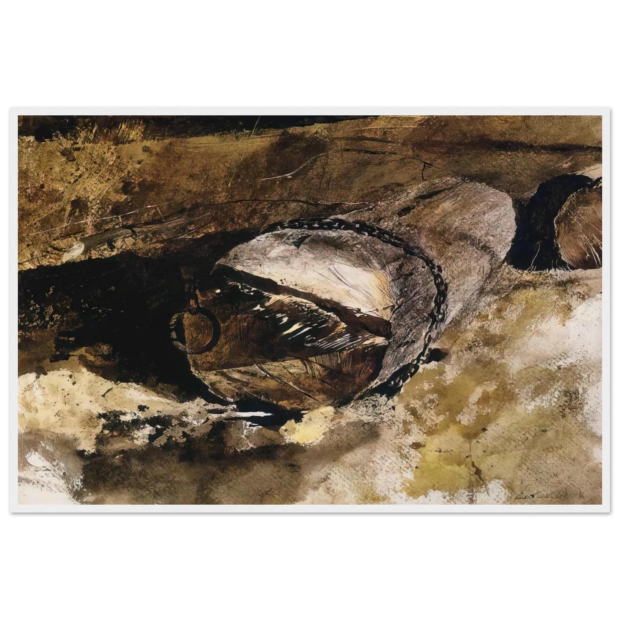 LOG CHAIN Framed Poster | Andrew Wyeth Framed Prints Wall Art | Andrew Wyeth Prints