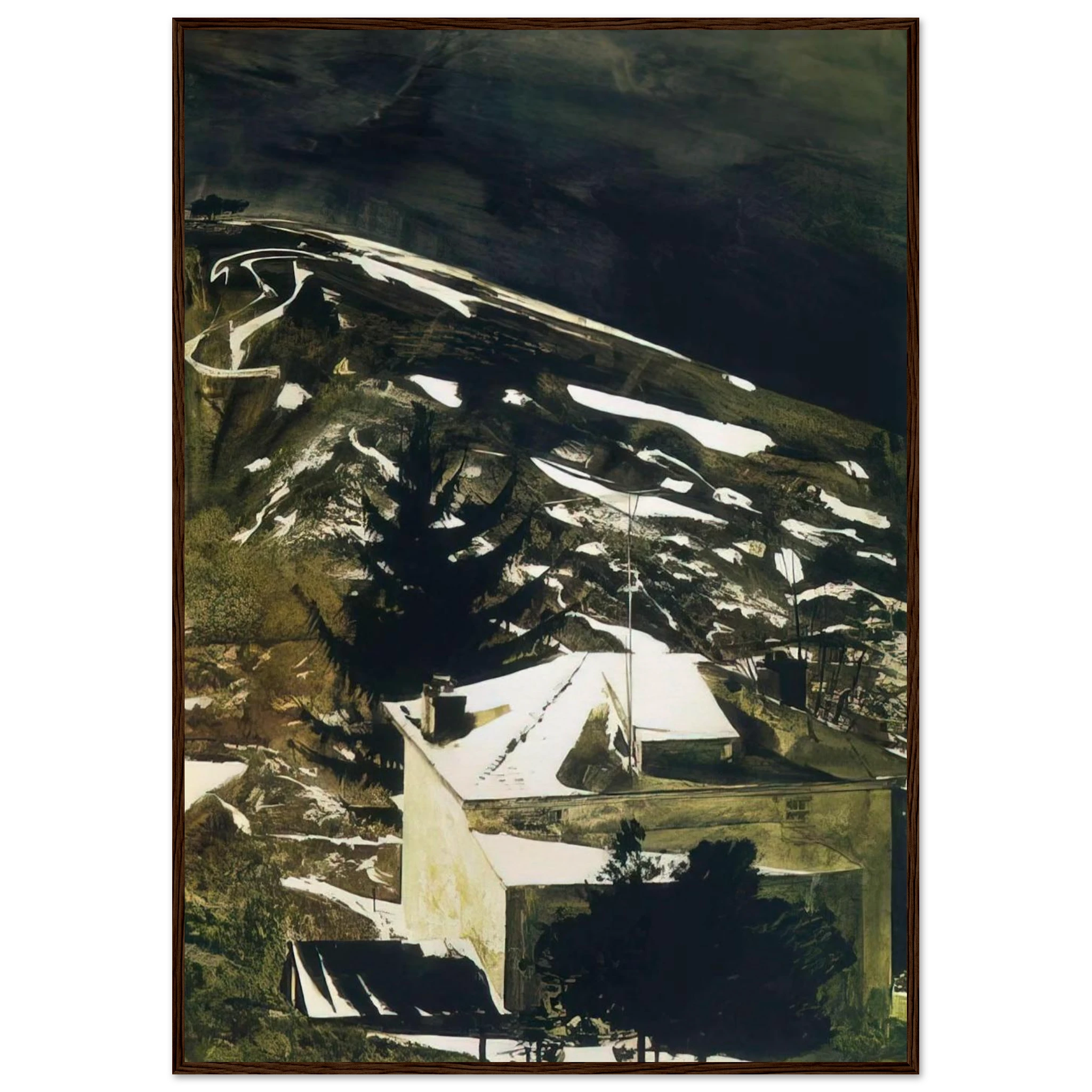 WOLF MOON 1975 Framed Poster | Andrew Wyeth Framed Prints Wall Art | Andrew Wyeth Prints