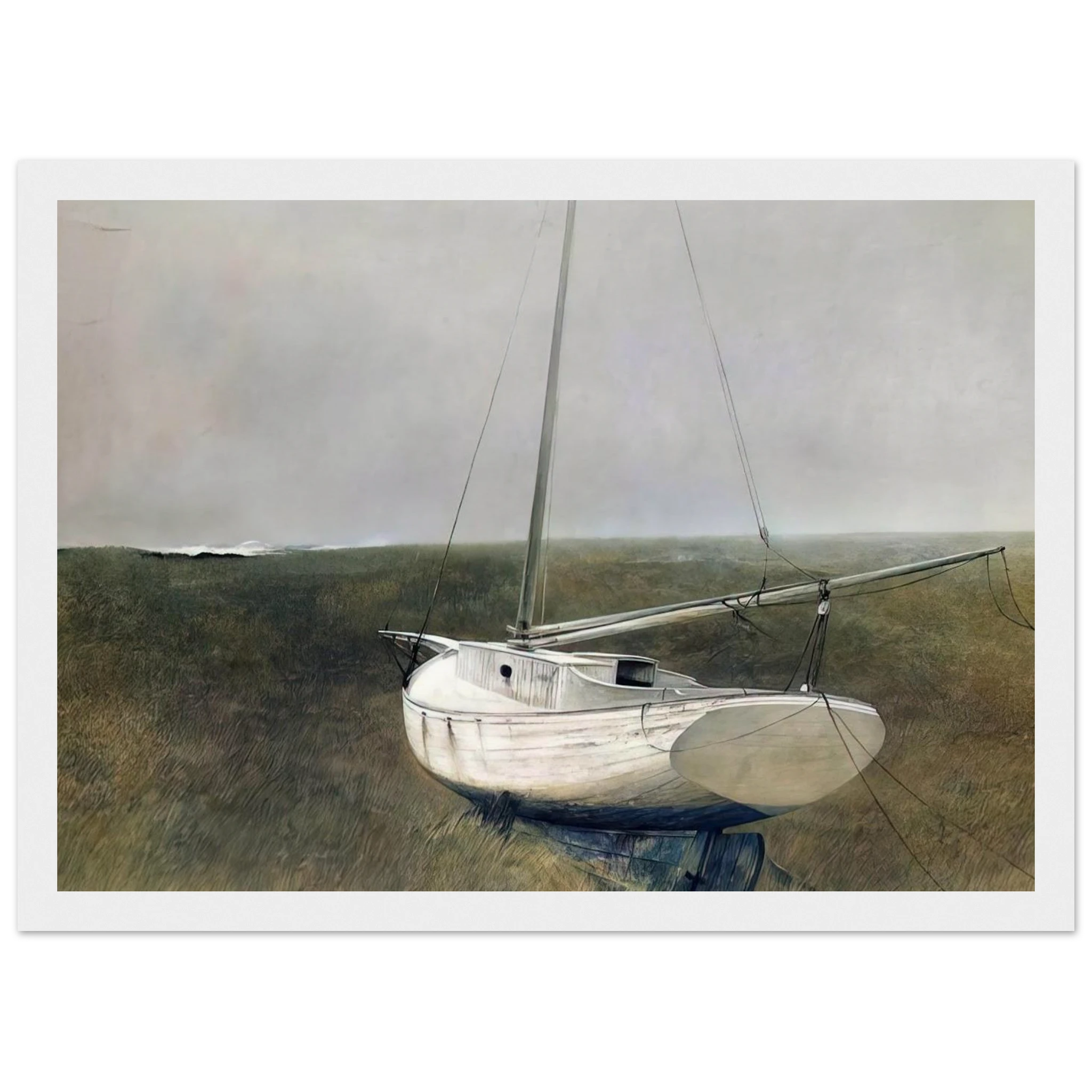 BELOW DOVER 1950 Framed Poster | Andrew Wyeth Framed Prints Wall Art | Andrew Wyeth Prints
