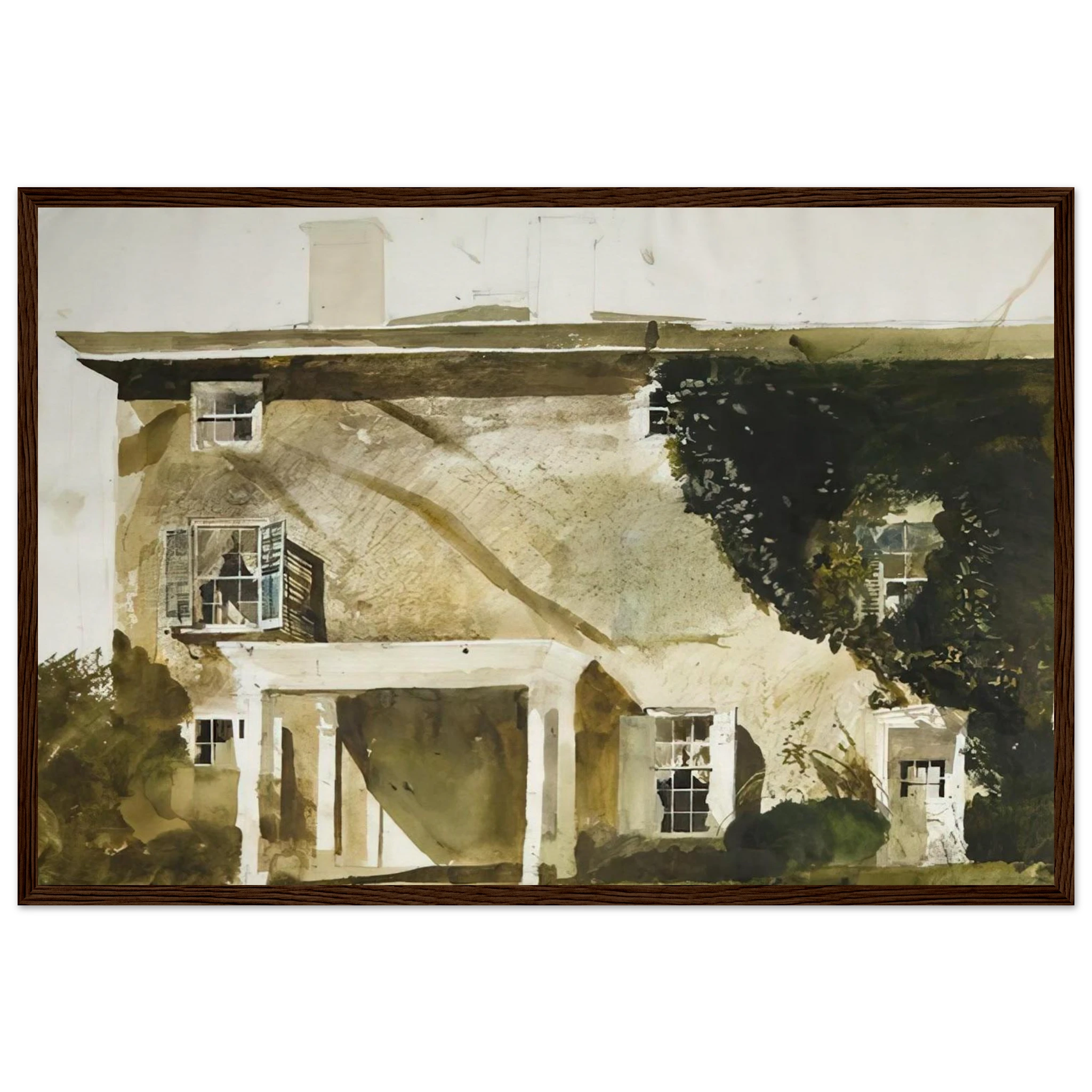 THE HATTON HOUSE 1967 Framed Poster | Andrew Wyeth Framed Prints Wall Art | Andrew Wyeth Prints