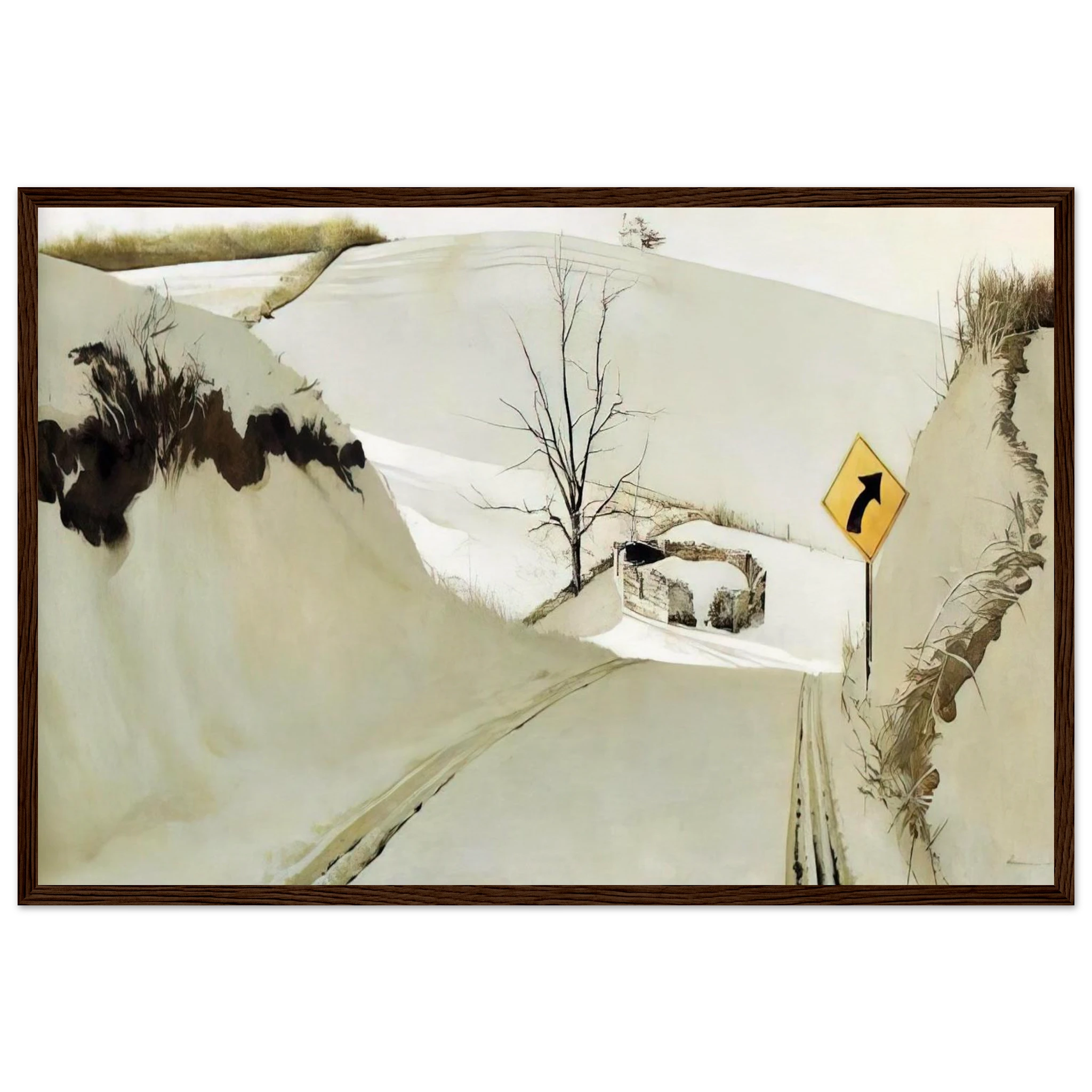 RING ROAD Framed Poster | Andrew Wyeth Framed Prints Wall Art | Andrew Wyeth Prints