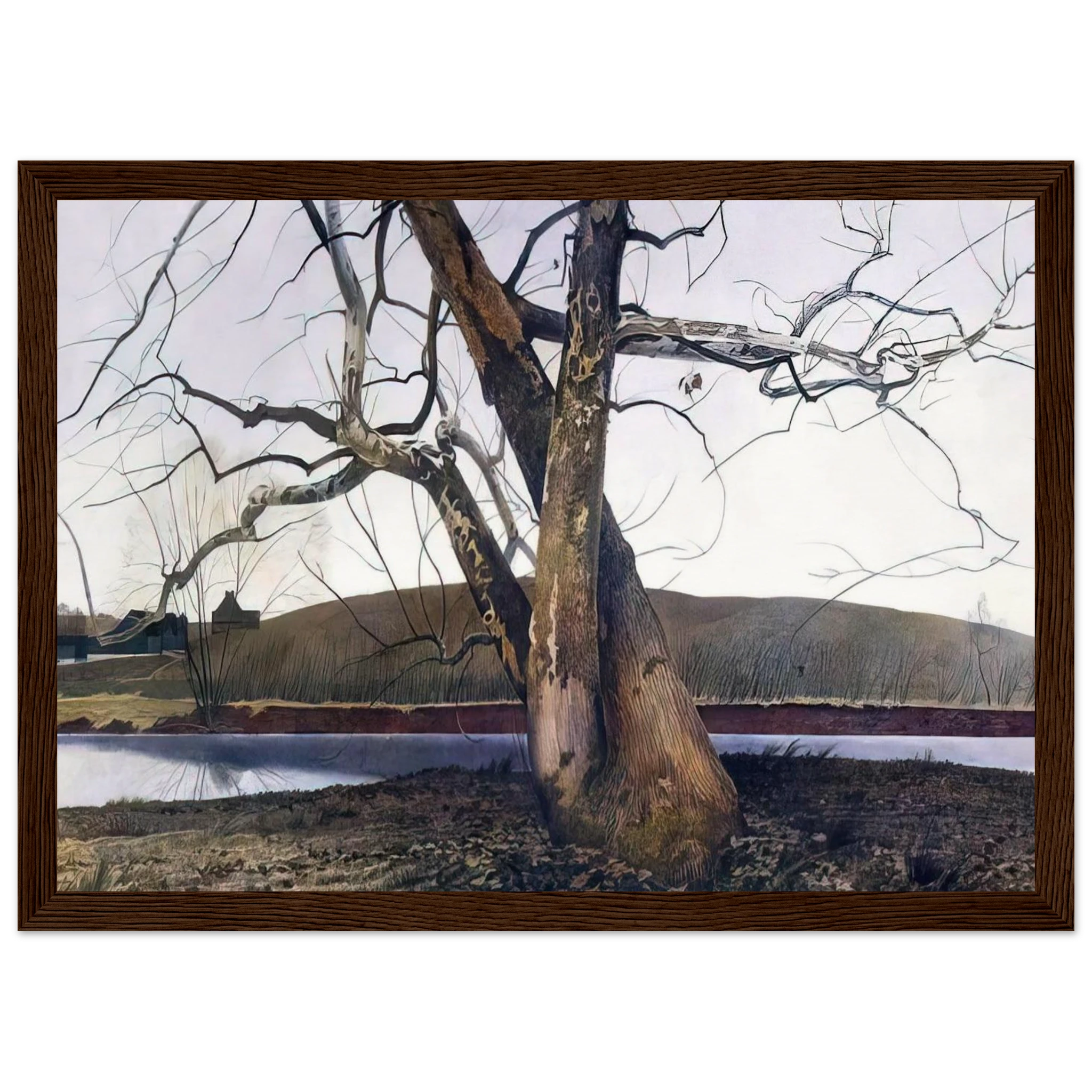 DIL HUEY FARM Framed Poster | Andrew Wyeth Framed Prints Wall Art | Andrew Wyeth Prints