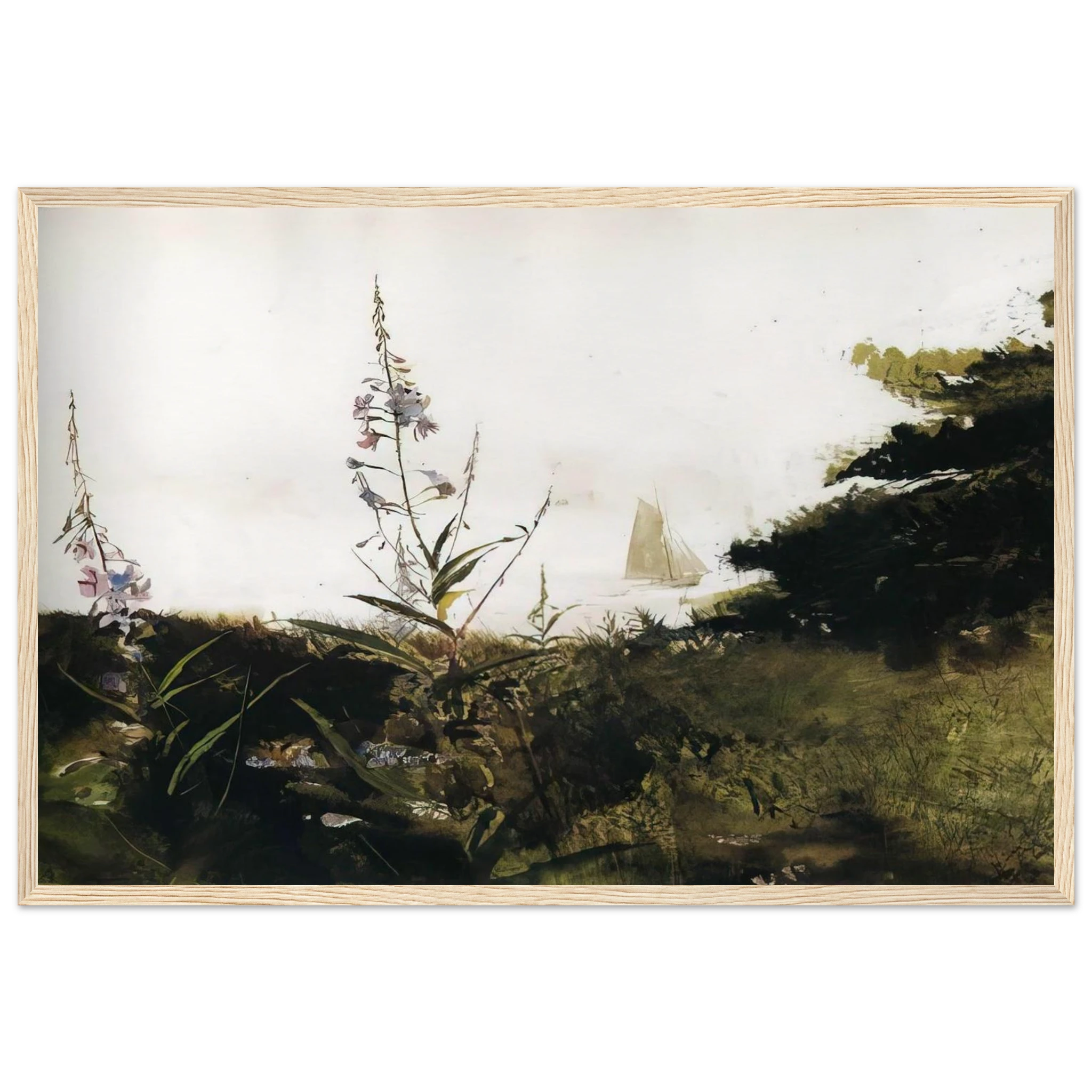 UNDER SAIL Framed Poster | Andrew Wyeth Framed Prints Wall Art | Andrew Wyeth Prints