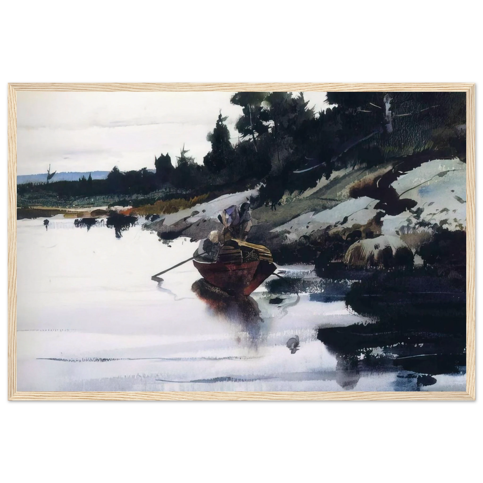 TURKEY COVE LEDGE Framed Poster | Andrew Wyeth Framed Prints Wall Art | Andrew Wyeth Prints